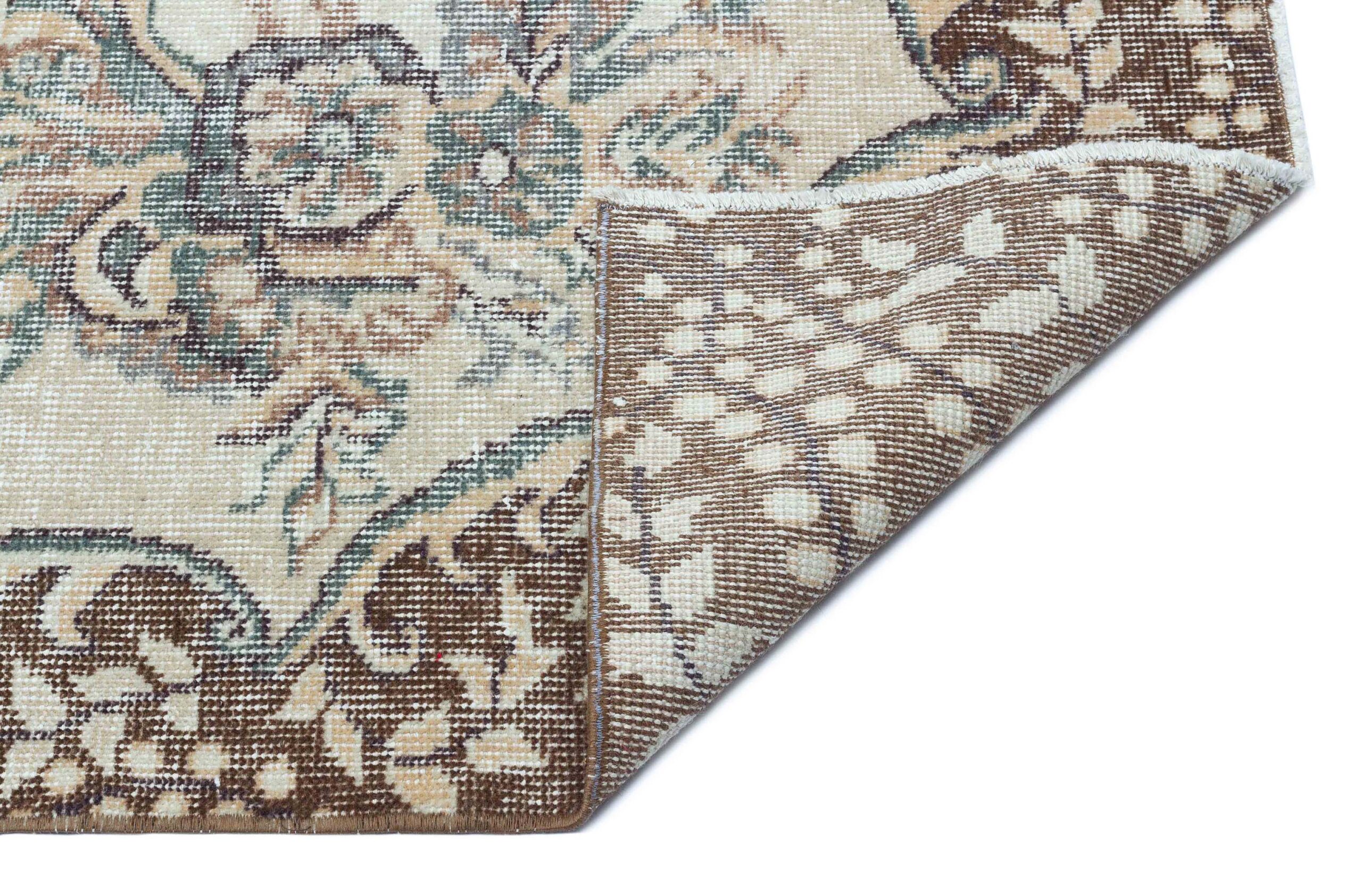 Distressed Hand-Woven Vintage Rug — detail view 4, handmade vintage rug