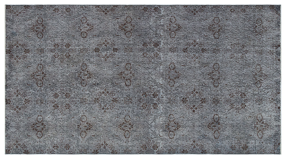 Gri Rengiyle Evinizi Süsleyen Vintage El Dokuma Halı 137x256 Model : 2080