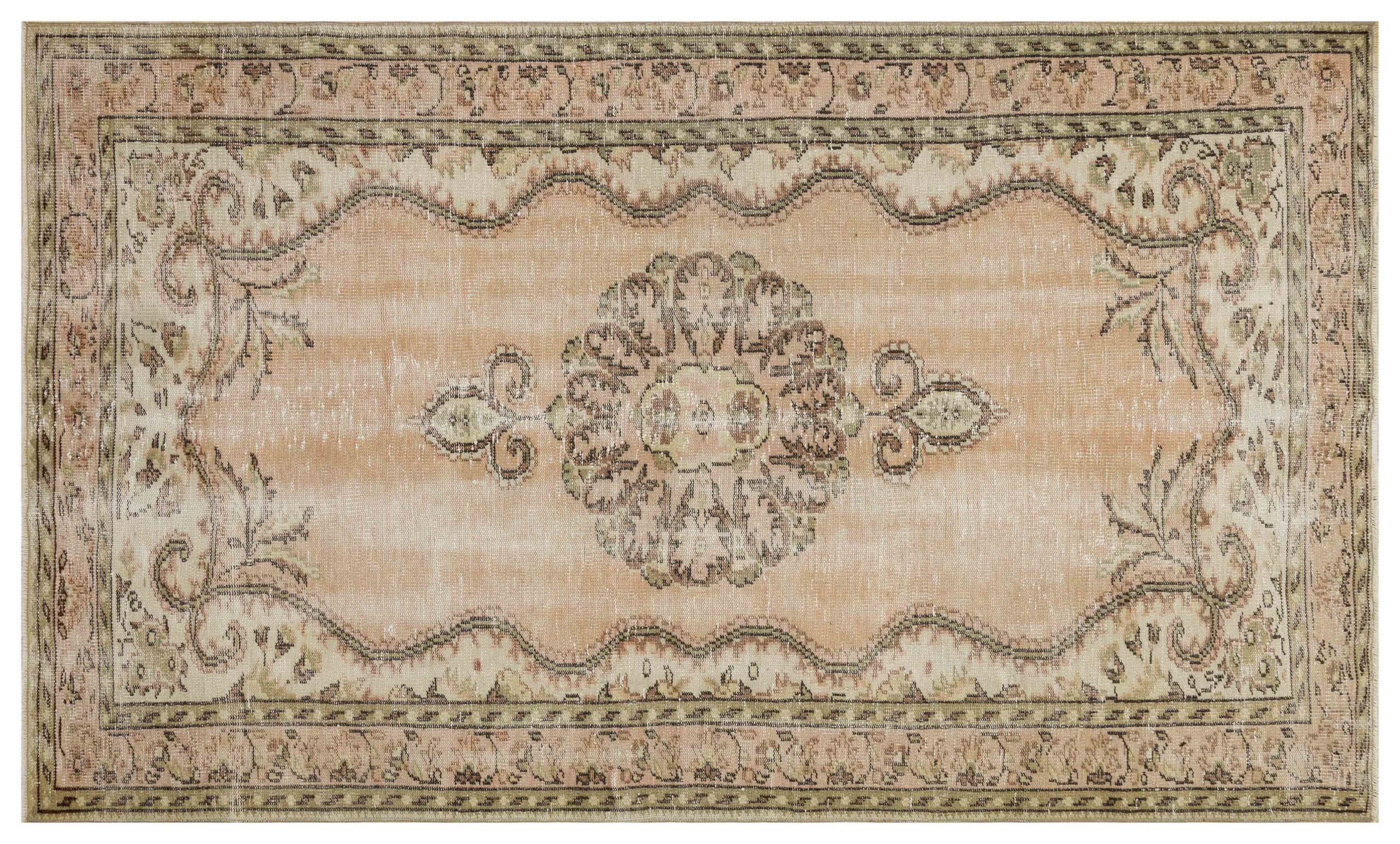 Classic, Modern, Authentic, Vintage, Natural, Distressed Rug, vintage rug, Handmade, hand-knotted wool, cotton & silk, size 159 × 263 cm, from Anatolia