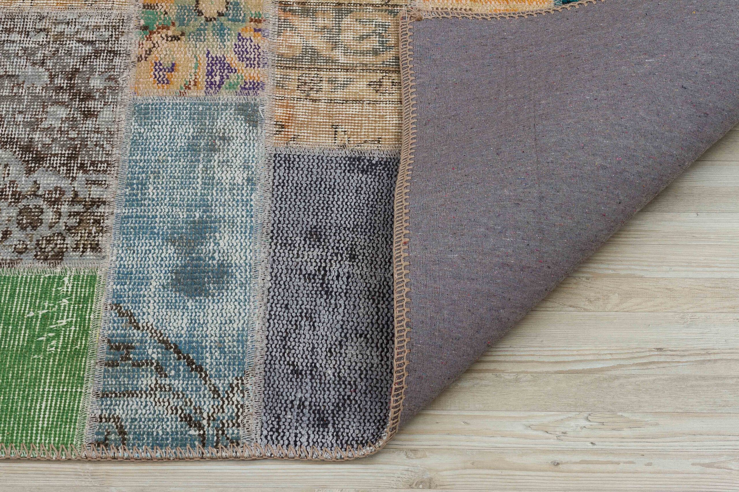 Unique Anatolian Patchwork Rug — detail view 3, handmade vintage rug