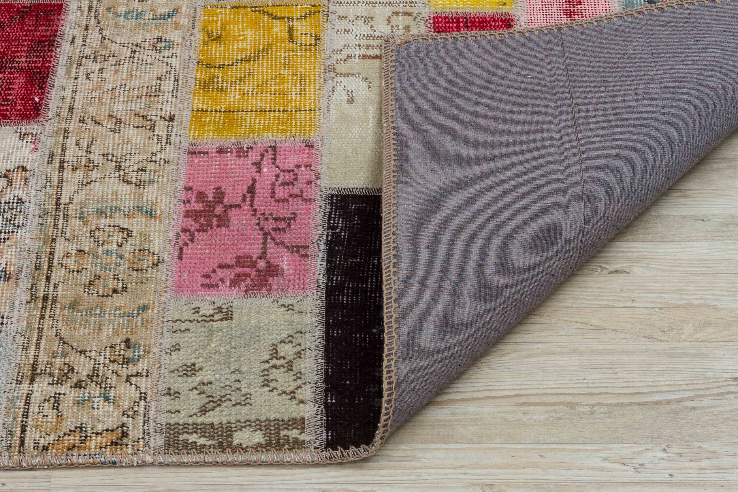 Classic Modern Custom Patchwork Rug — detail view 3, handmade vintage rug