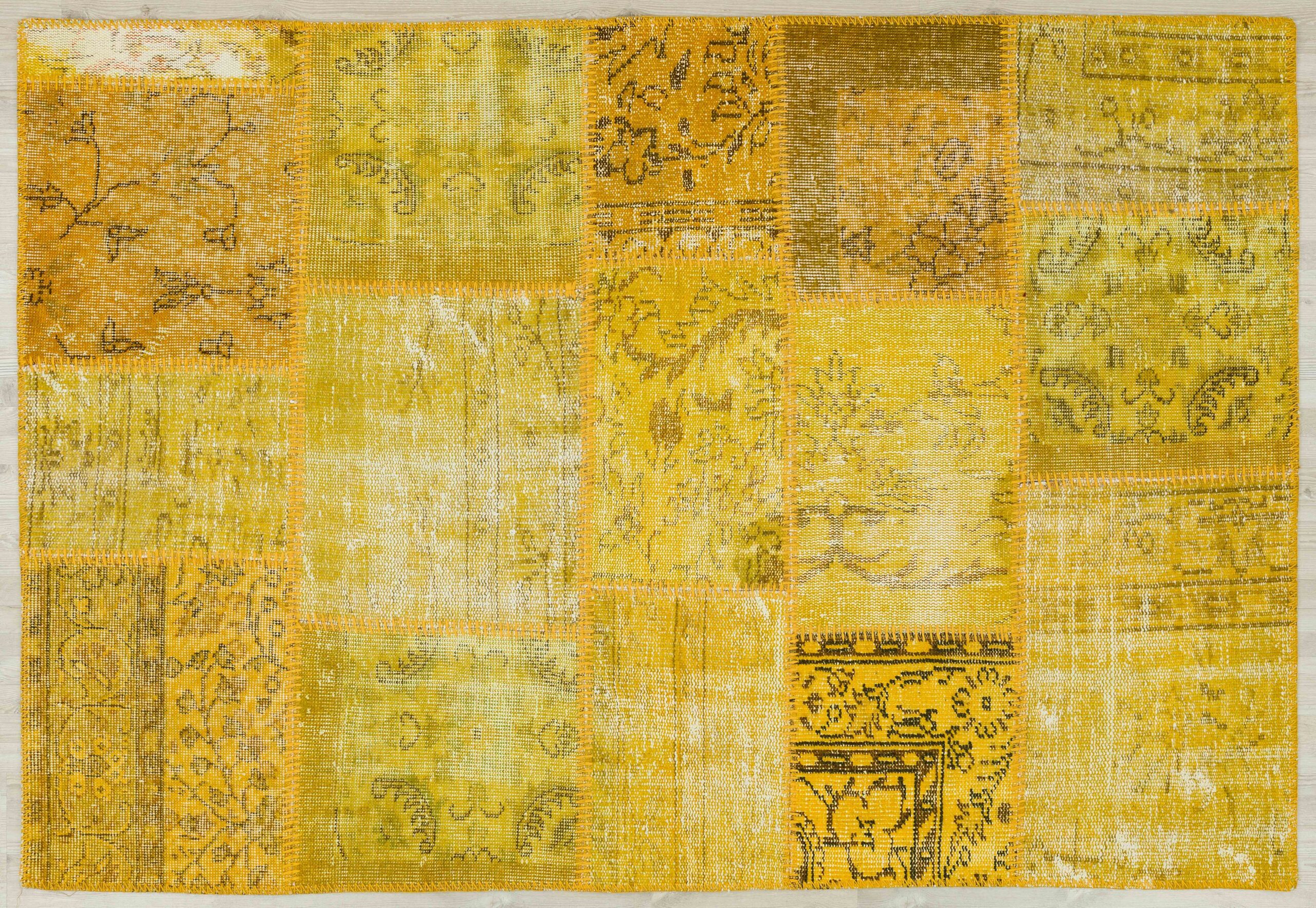 Modern, One-of-a-Kind Custom Patchwork Rug, vintage rug, Handmade, hand-knotted wool, size 120 × 180 cm, from Anatolia
