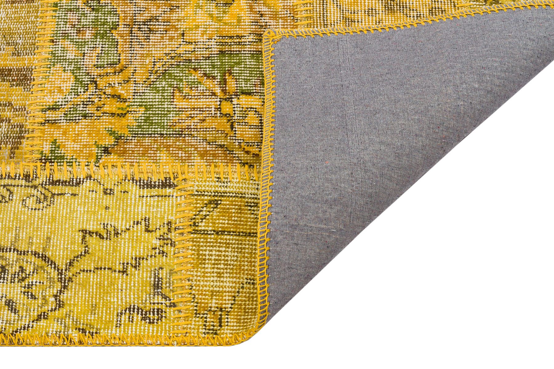 Vintage Hand-Woven Patchwork Rug — detail view 3, handmade vintage rug