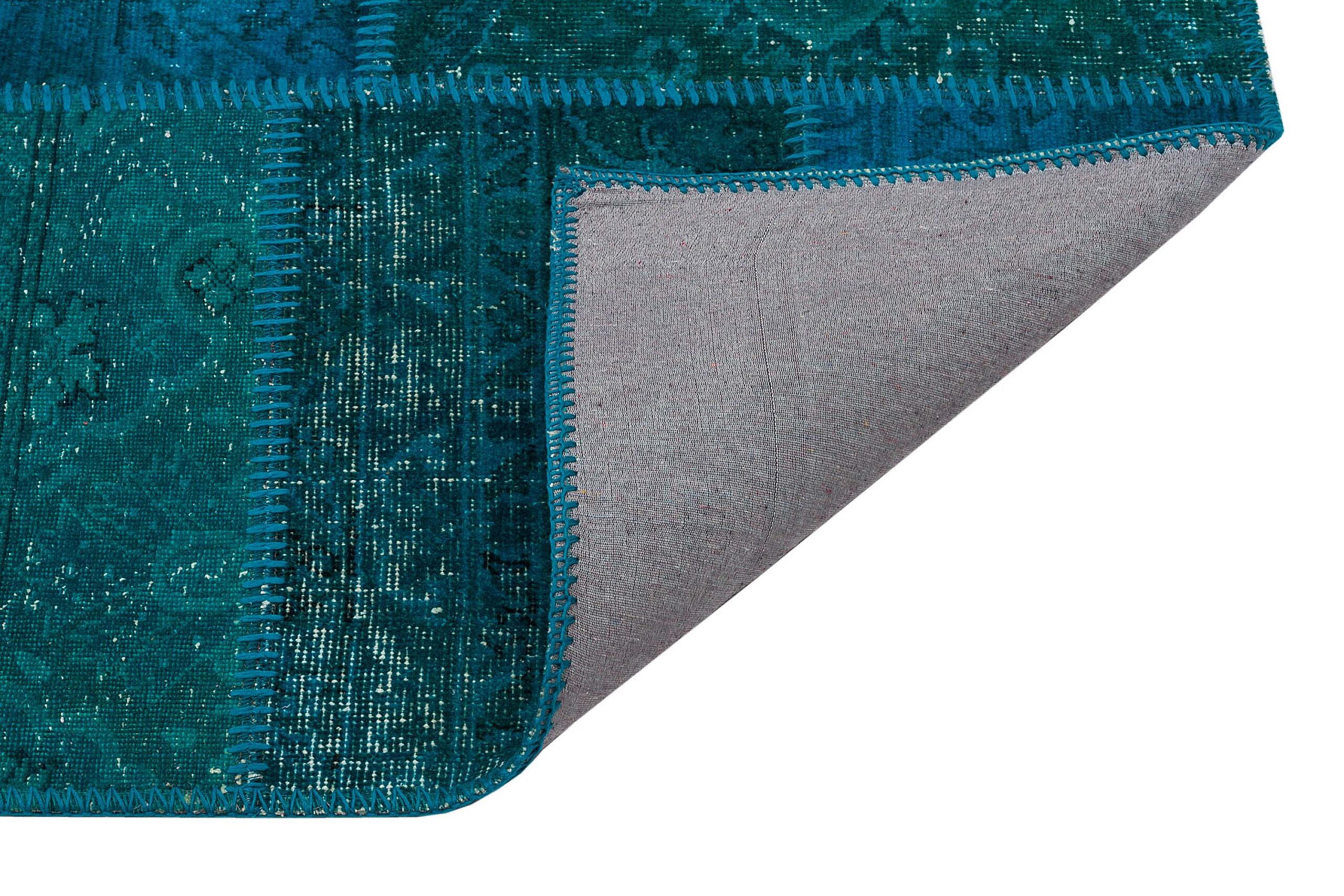 Unique Anatolian Patchwork Distressed Rug — detail view 3, handmade vintage rug