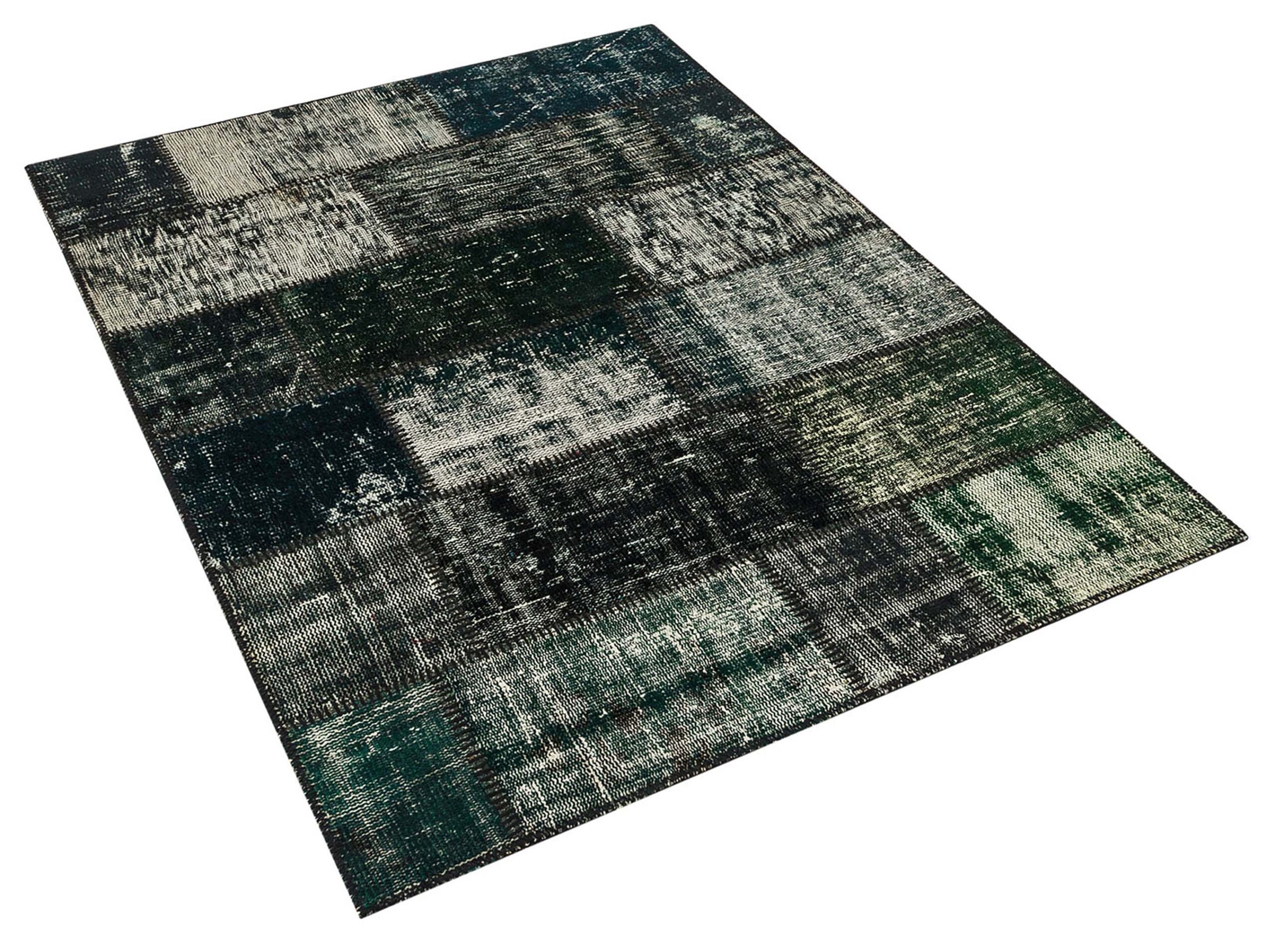 Özel Patchwork El Dokuma Eskitme Halı 120 x 180 cm 5653
