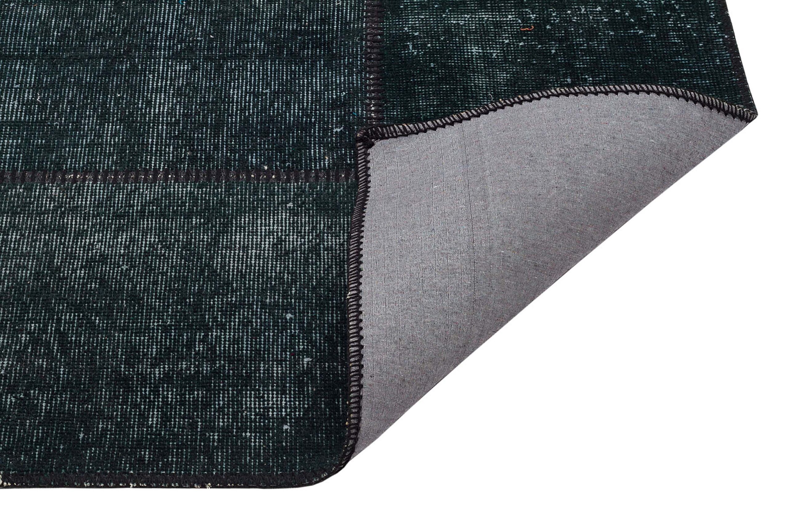 Unique Anatolian Patchwork Distressed Handwoven Rug — detail view 3, handmade vintage rug