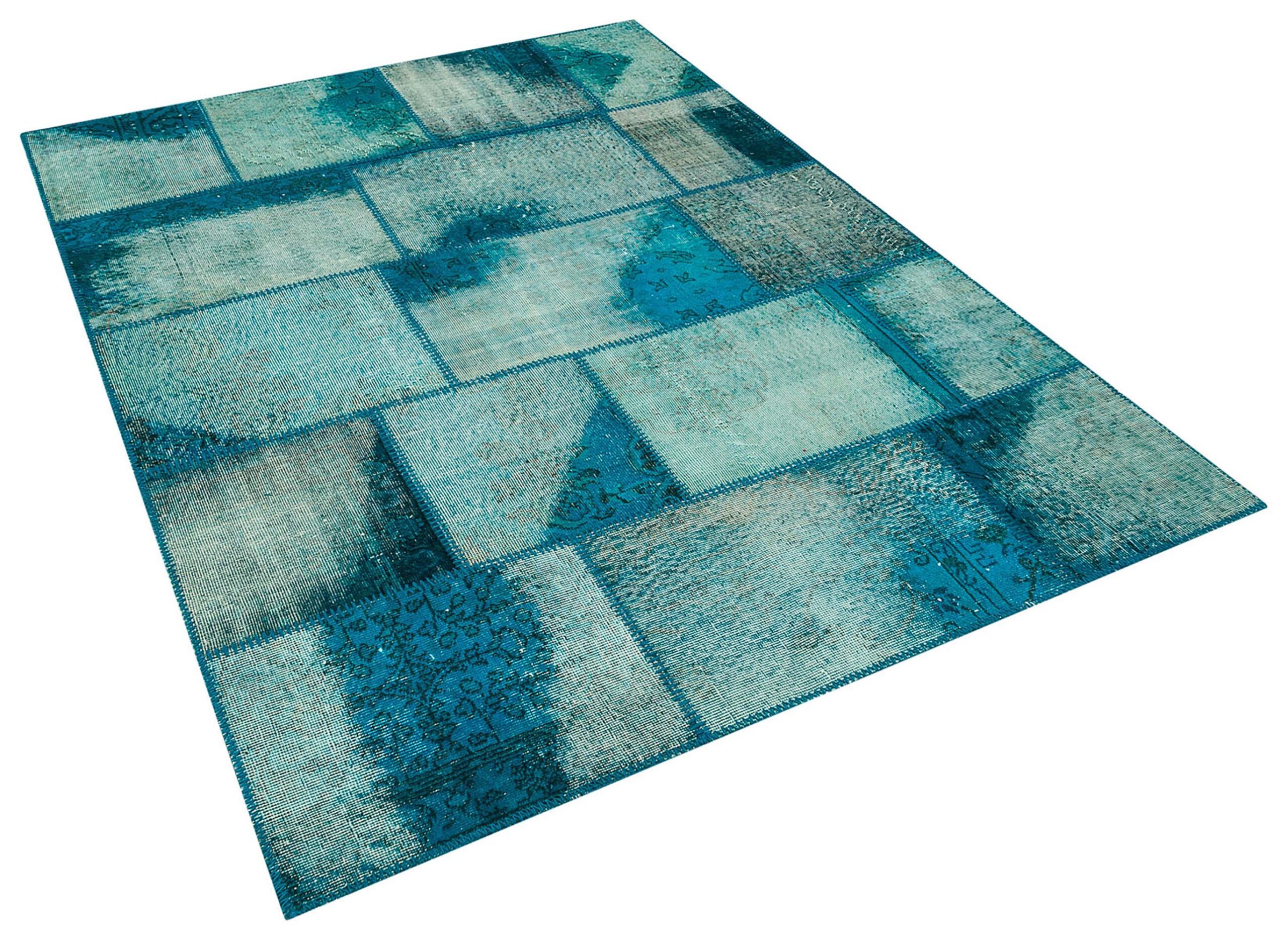 Özel Patchwork Eskitme El Dokuma Halı 160 x 230 cm 5680