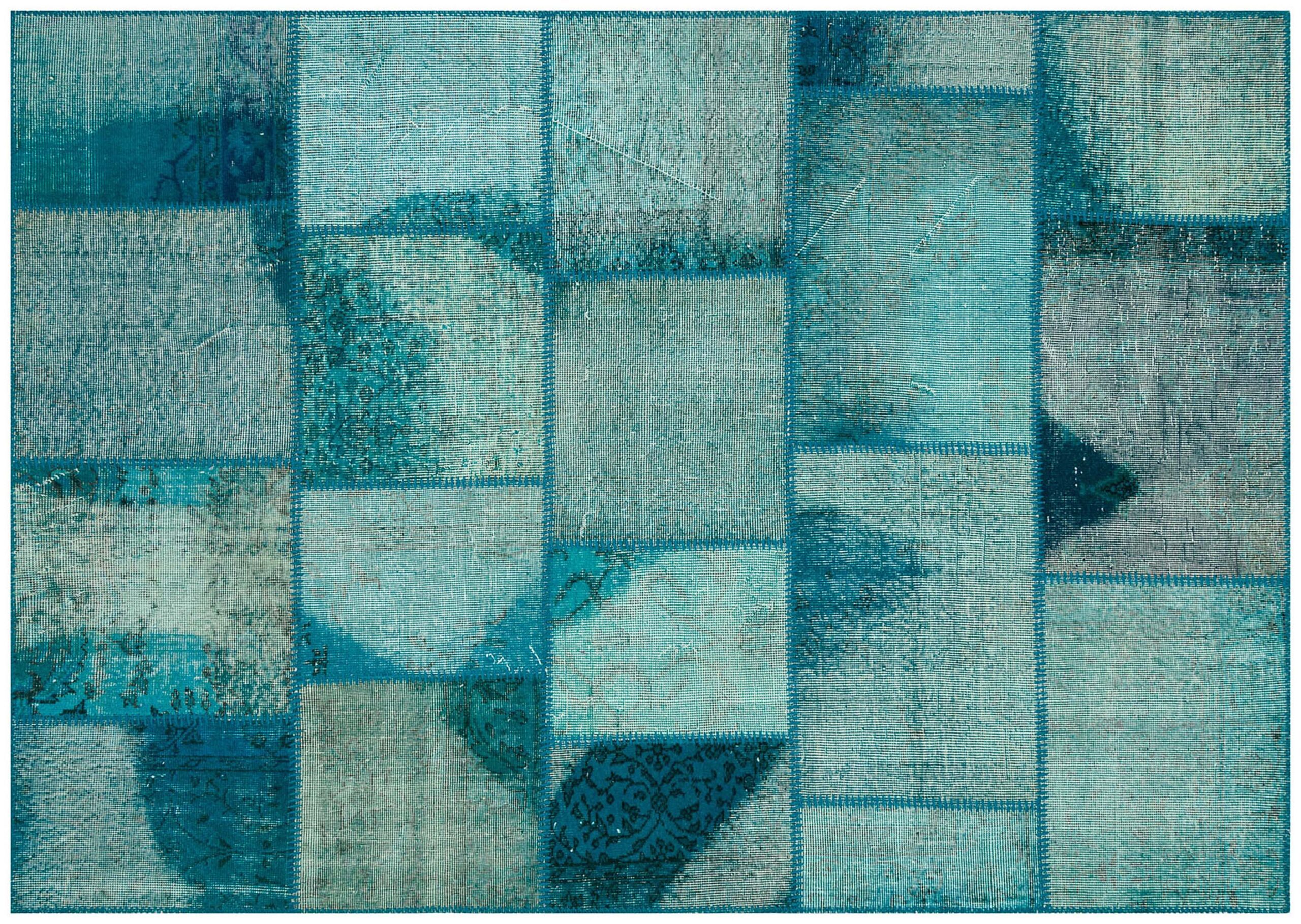 Unique Anatolian Patchwork Distressed Rug — detail view 3, handmade vintage rug