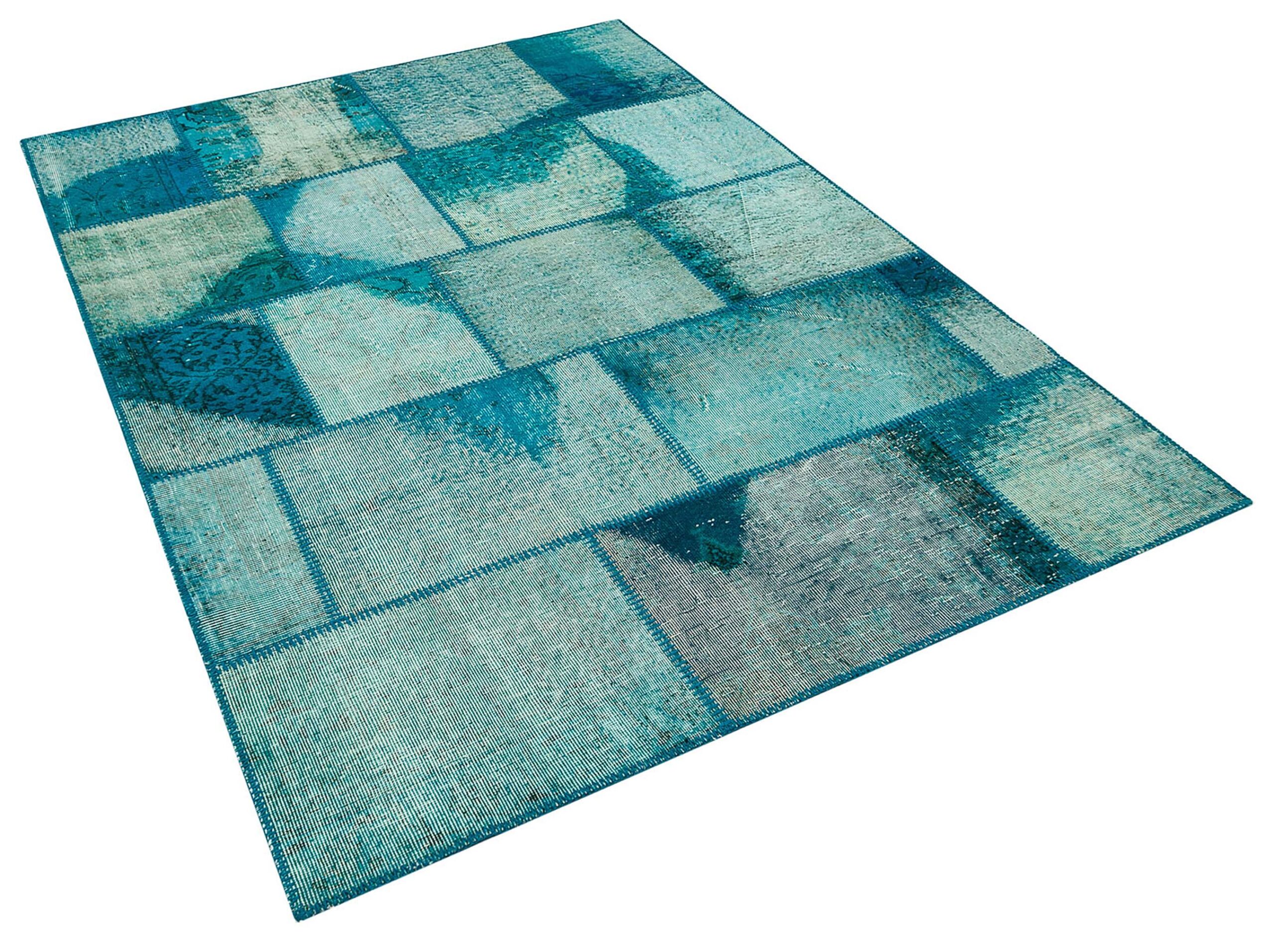 Unique Anatolian Patchwork Distressed Rug, vintage rug, Handmade, hand-knotted wool & cotton, size 160 × 230 cm, from Kars