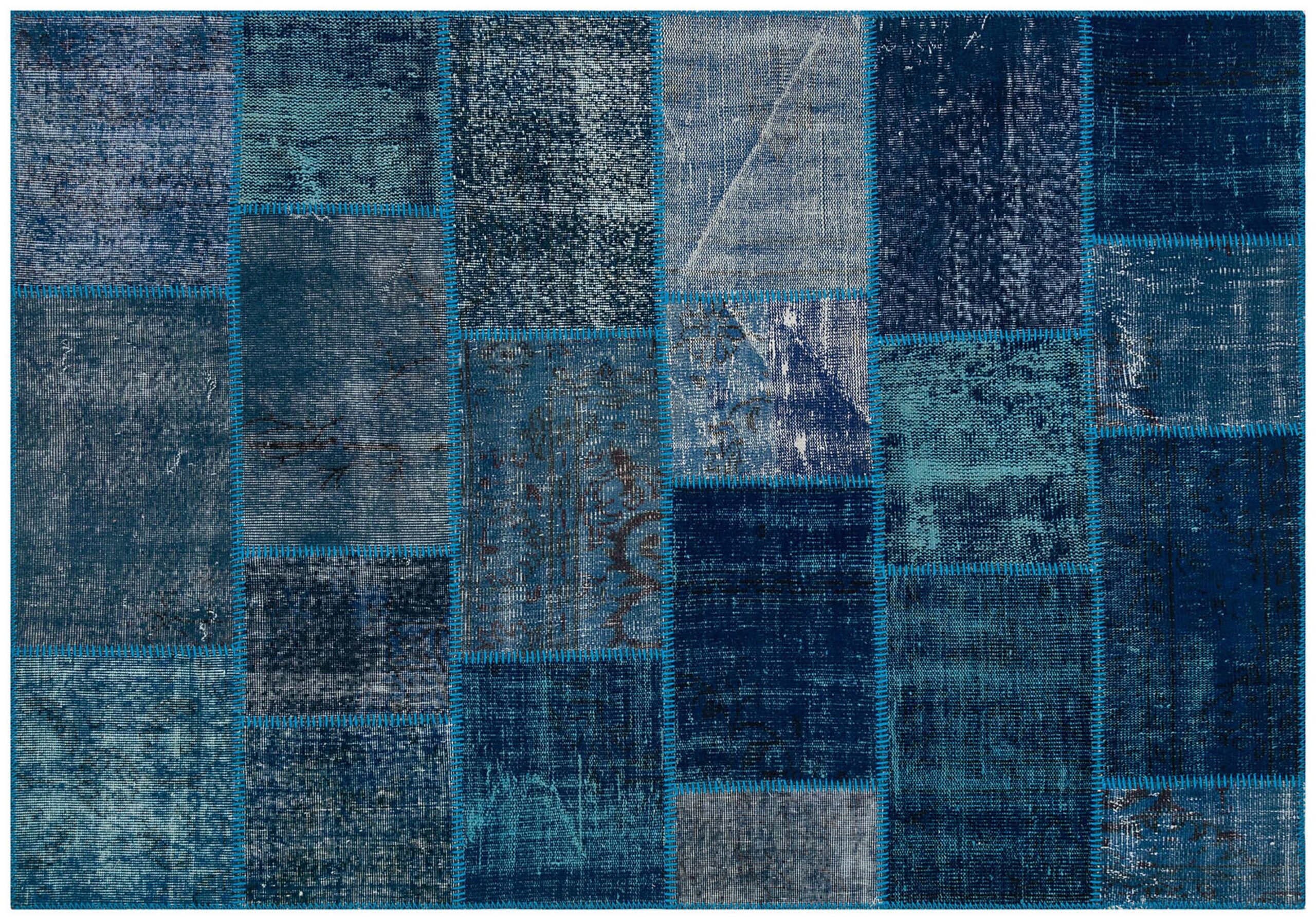 Handmade Anatolian Patchwork Rug — detail view 2, handmade vintage rug