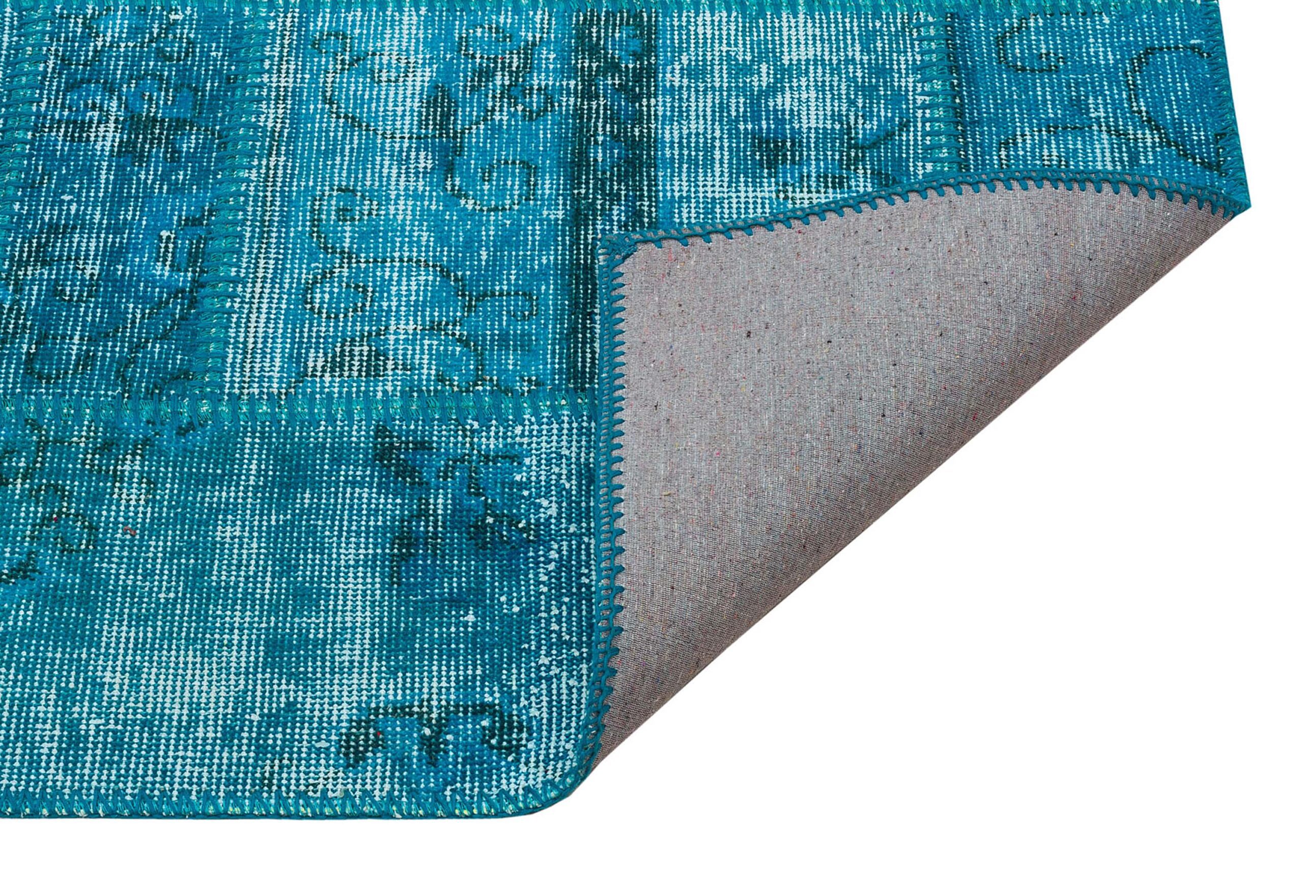 Patchwork Handwoven Distressed Rug — detail view 3, handmade vintage rug