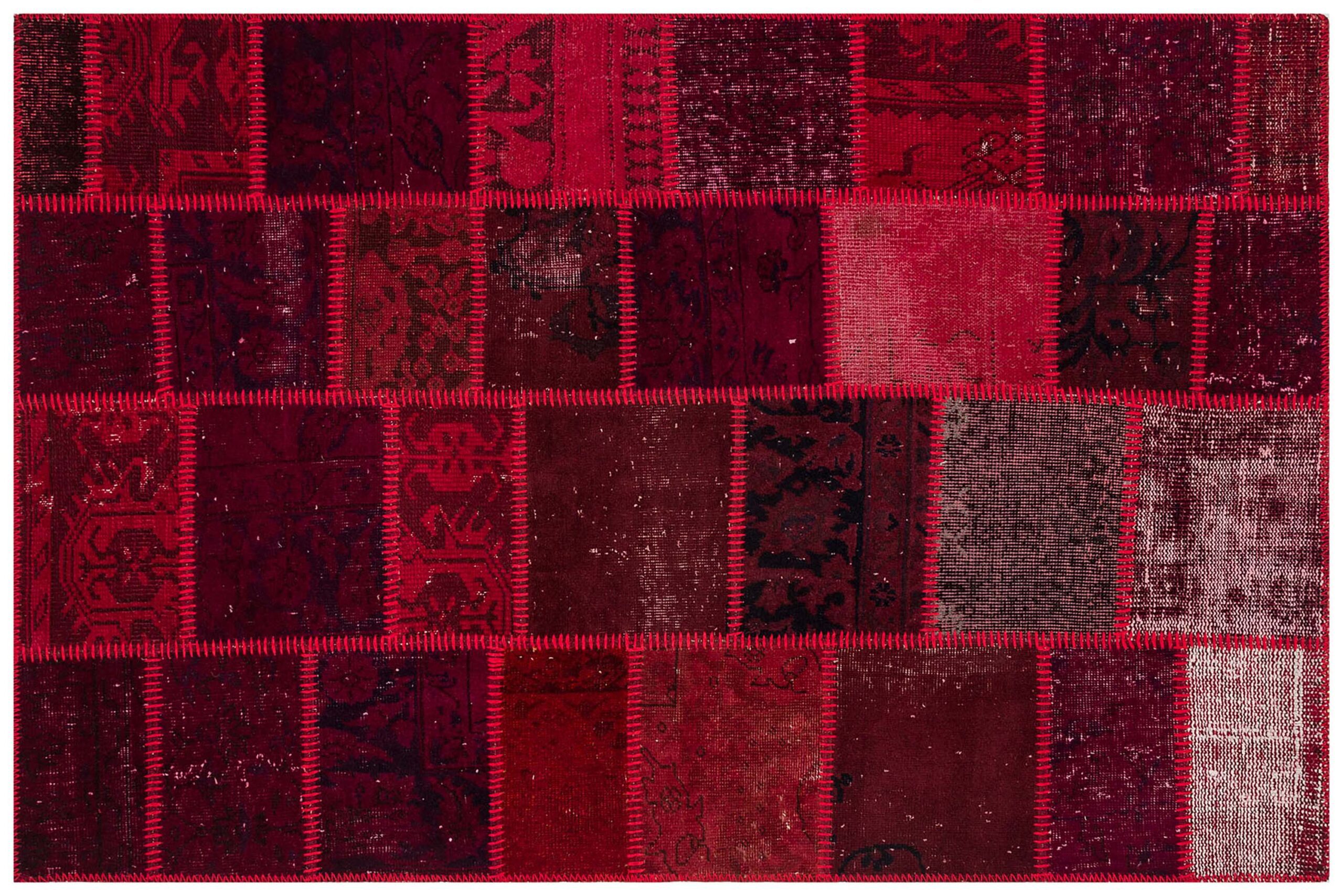 Eskitme El Dokuma Patchwork Halı 120 x 180 cm 5809 - Görsel 2
