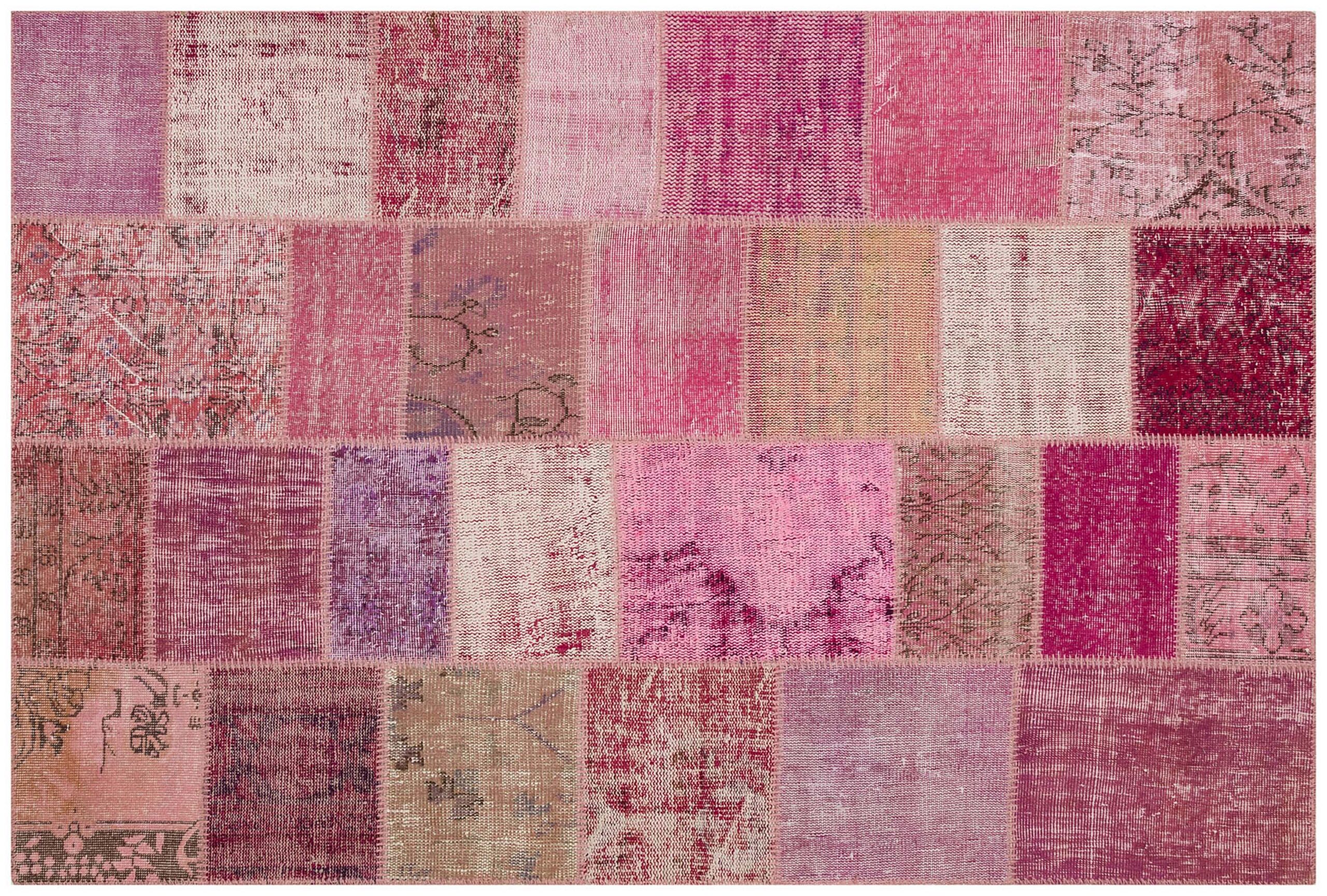 Handwoven Patchwork Rug of Unparalleled Beauty — detail view 3, handmade vintage rug