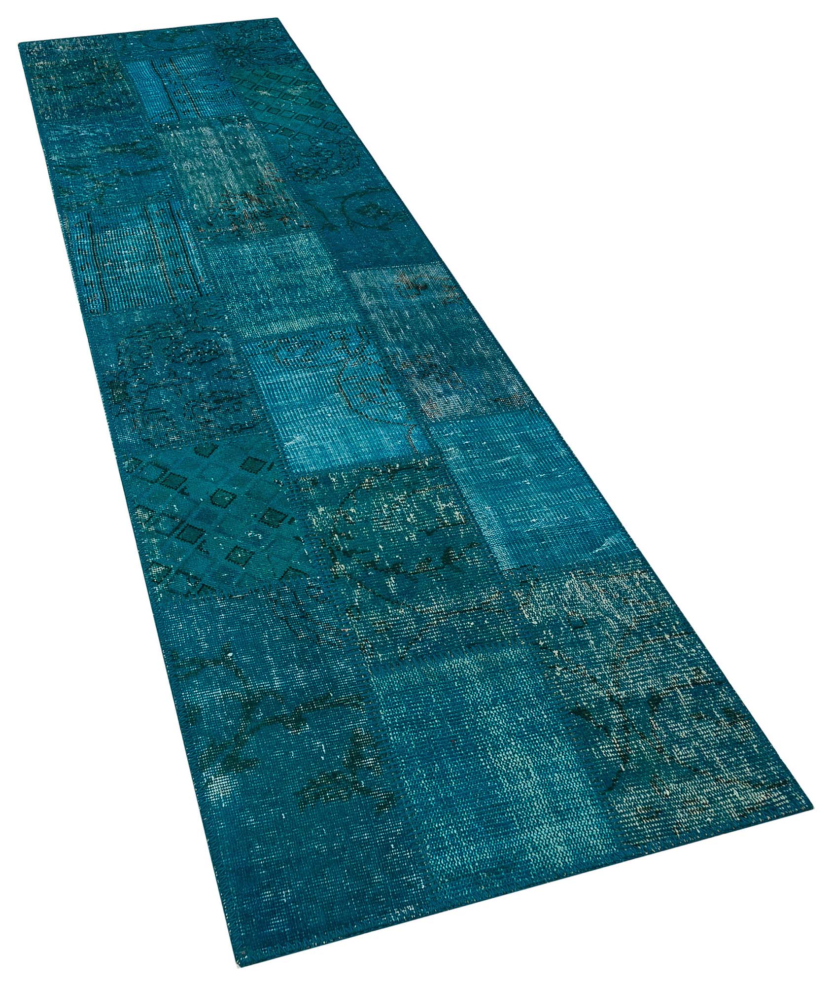 Handmade Patchwork Rug, vintage rug, Handmade, hand-knotted cotton, size 80 × 300 cm, from Bursa
