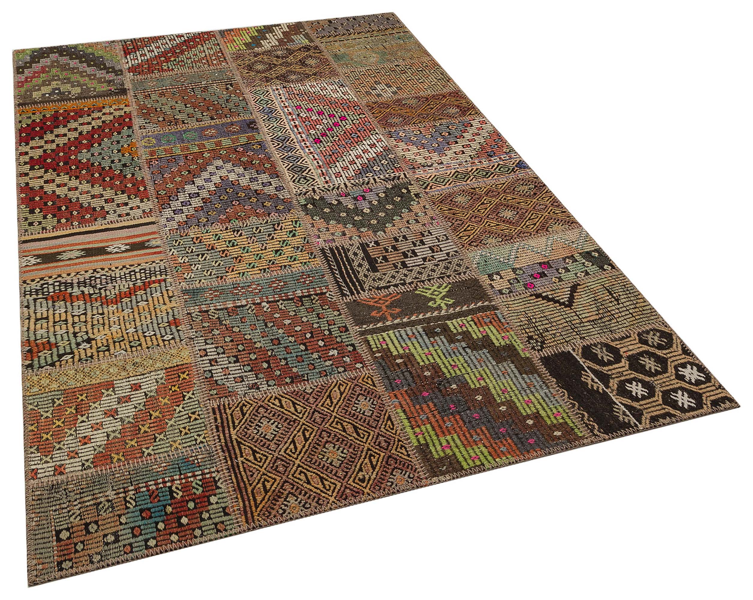 El Dokuma Patchwork Halı 160 x 230 cm 6035