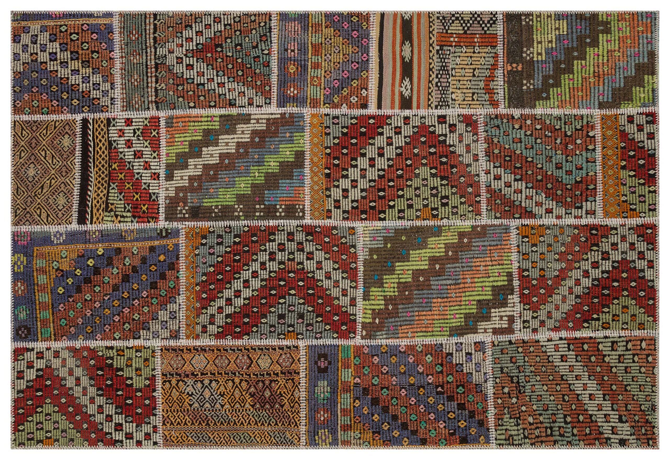Patchwork El Dokuma Eskitme Halı 160 x 230 cm 6079 - Görsel 2