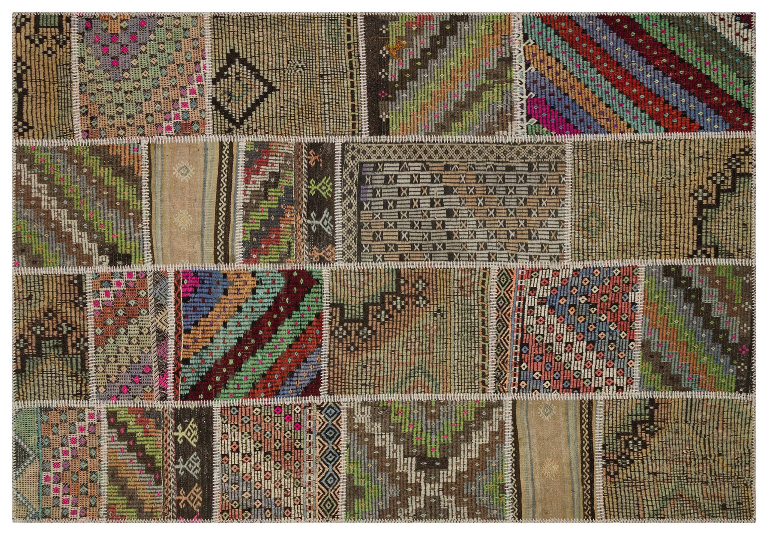 Patchwork El Dokuma Eskitme Halı 160 x 230 cm 6084 - Görsel 2