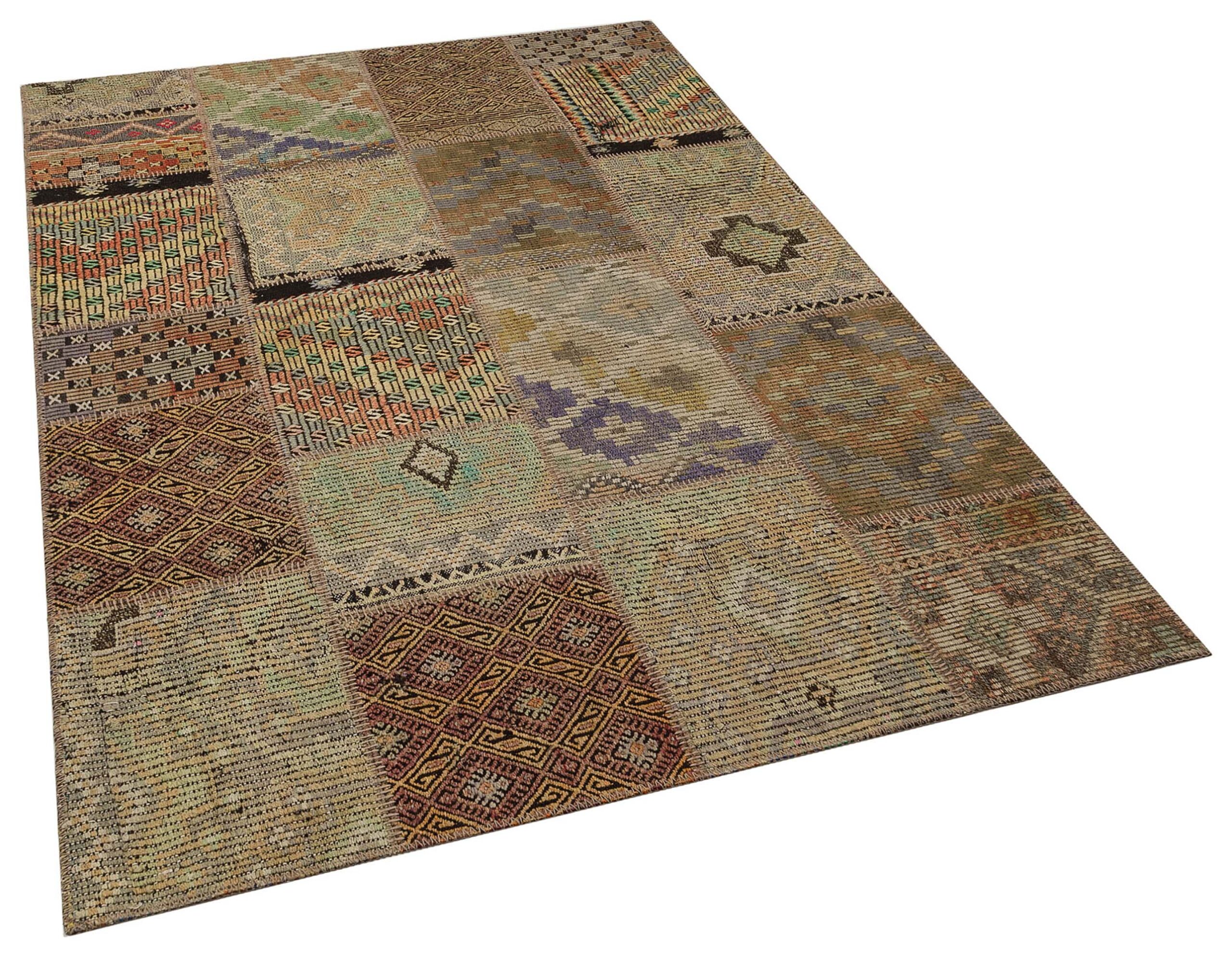 Eşsiz Güzelliğe Sahip Patchwork Halı 160 x 230 cm 6094