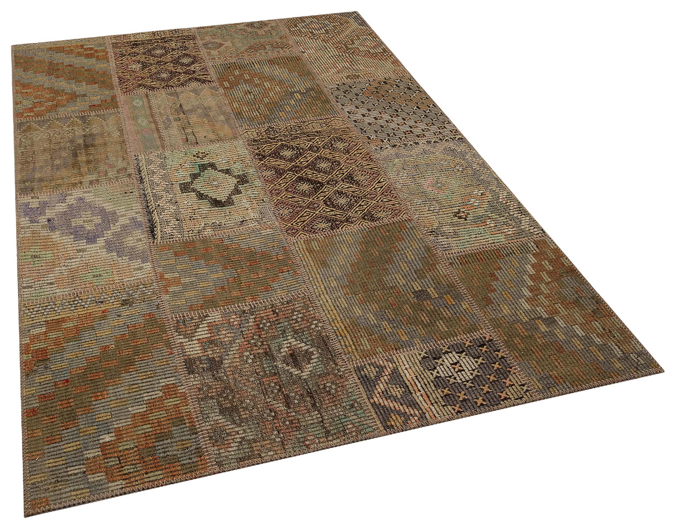 Eşsiz Güzelliğe Sahip Patchwork Halı 160 x 230 cm 6096