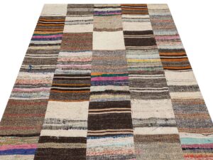 Eskitme El Dokuma Patchwork Halı 141 x 203 cm 6125