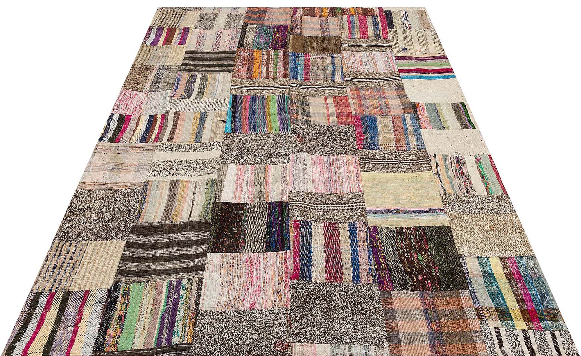Patchwork Eskitme El Dokuma Halı 168 x 230 cm 6131