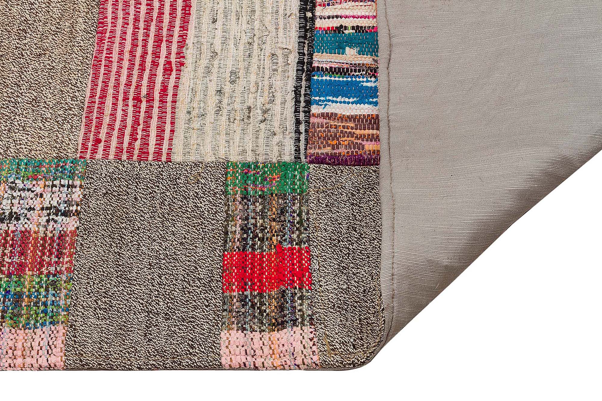 Özel Patchwork Eskitme El Dokuma Halı 167 x 215 cm 6133 - Görsel 3