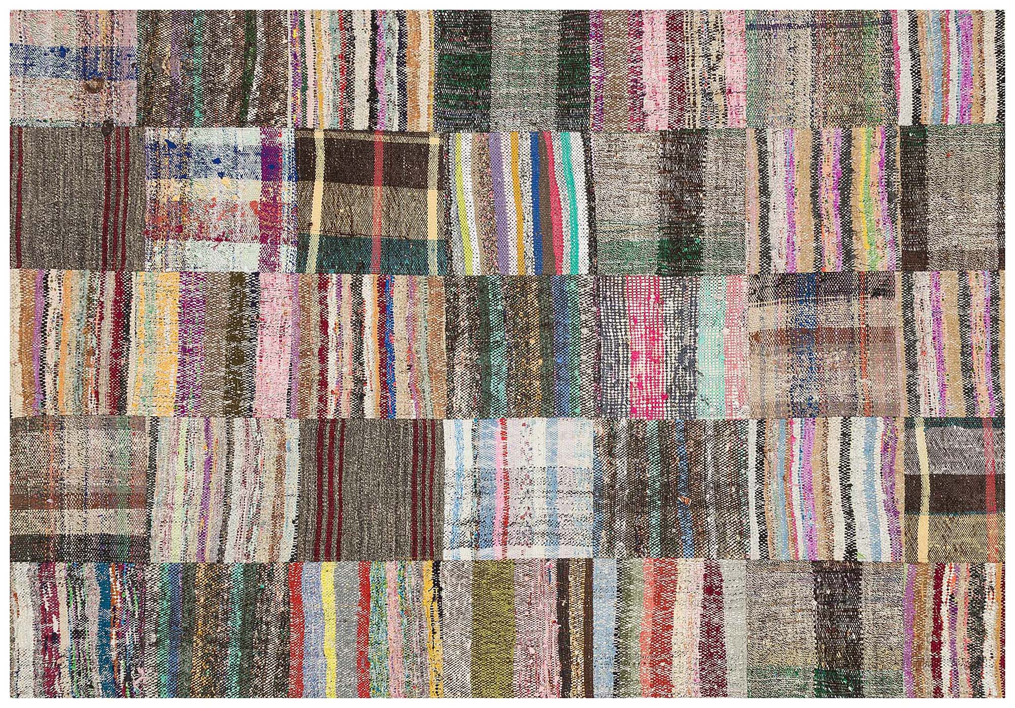 Authentic Hand-Woven Distressed Rug — detail view 3, handmade vintage rug