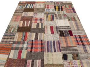 Patchwork Eskitme El Dokuma Halı 171 x 218 cm 6141