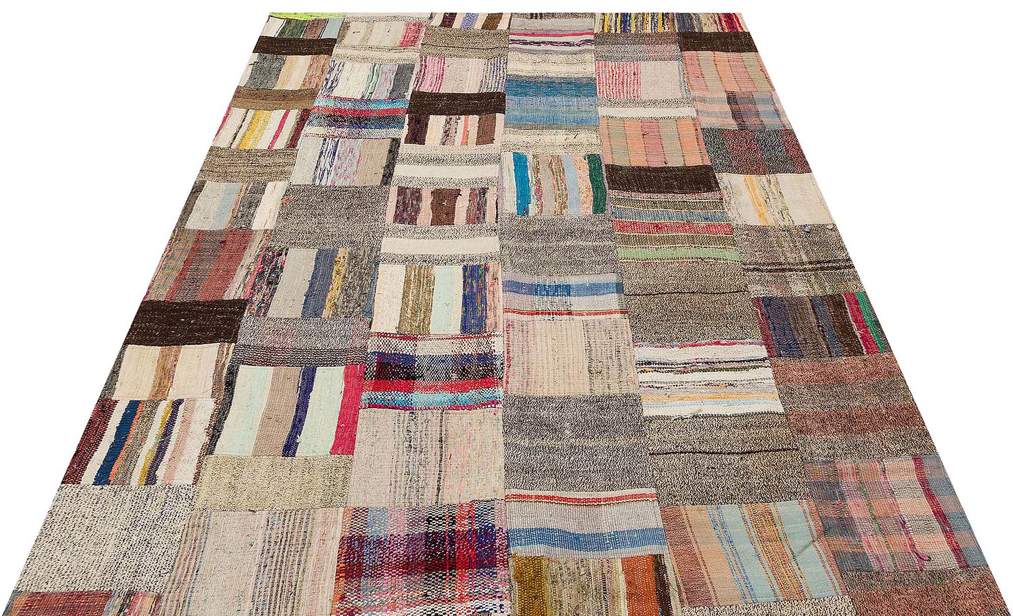 Eskitme Patchwork El Dokuma Halısı 170 x 225 cm 6149