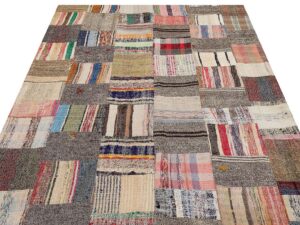 Özel Patchwork Eskitme El Dokuma Halı  167 x 214 cm 6150