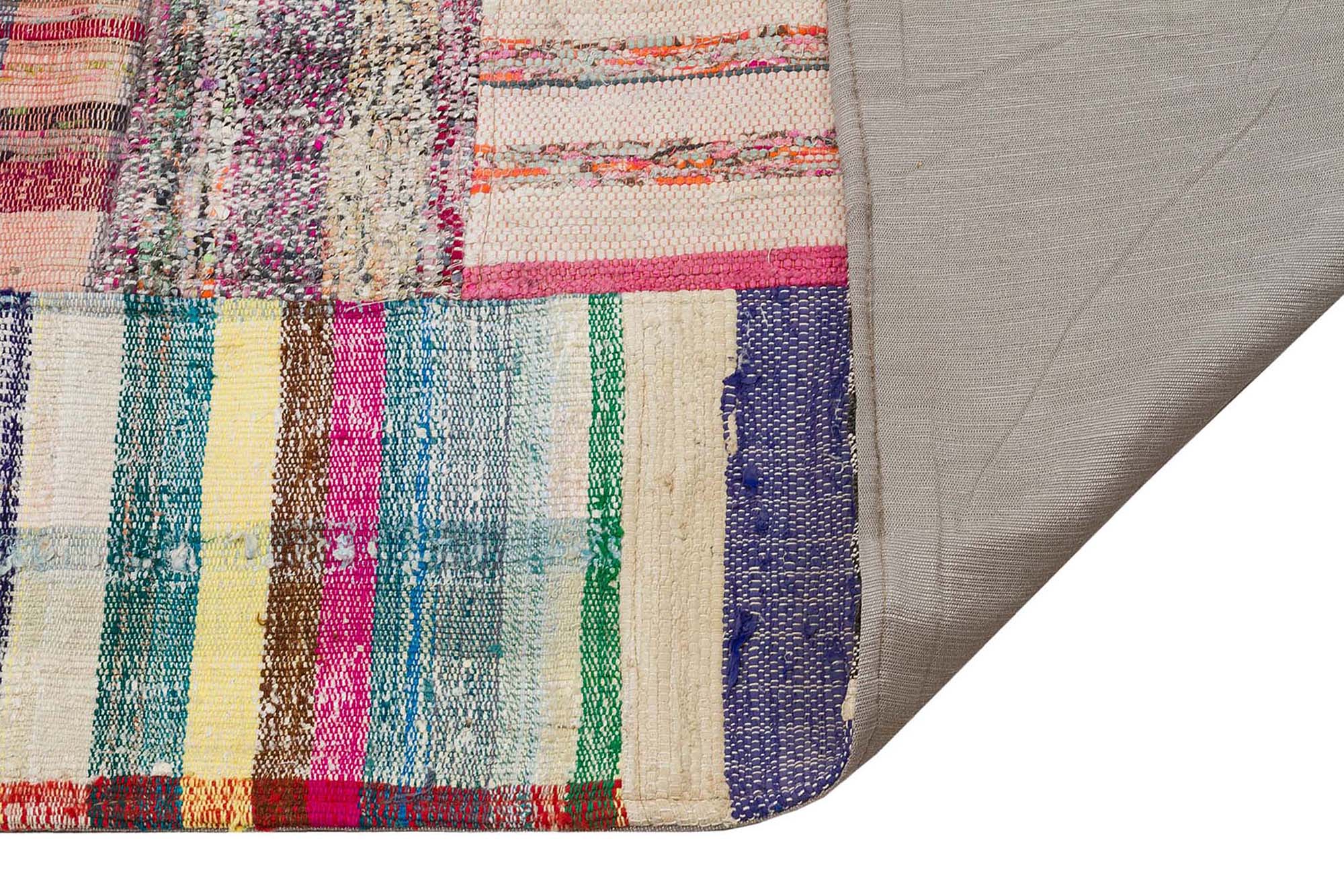 Authentic Hand-Woven Distressed Rug — detail view 4, handmade vintage rug