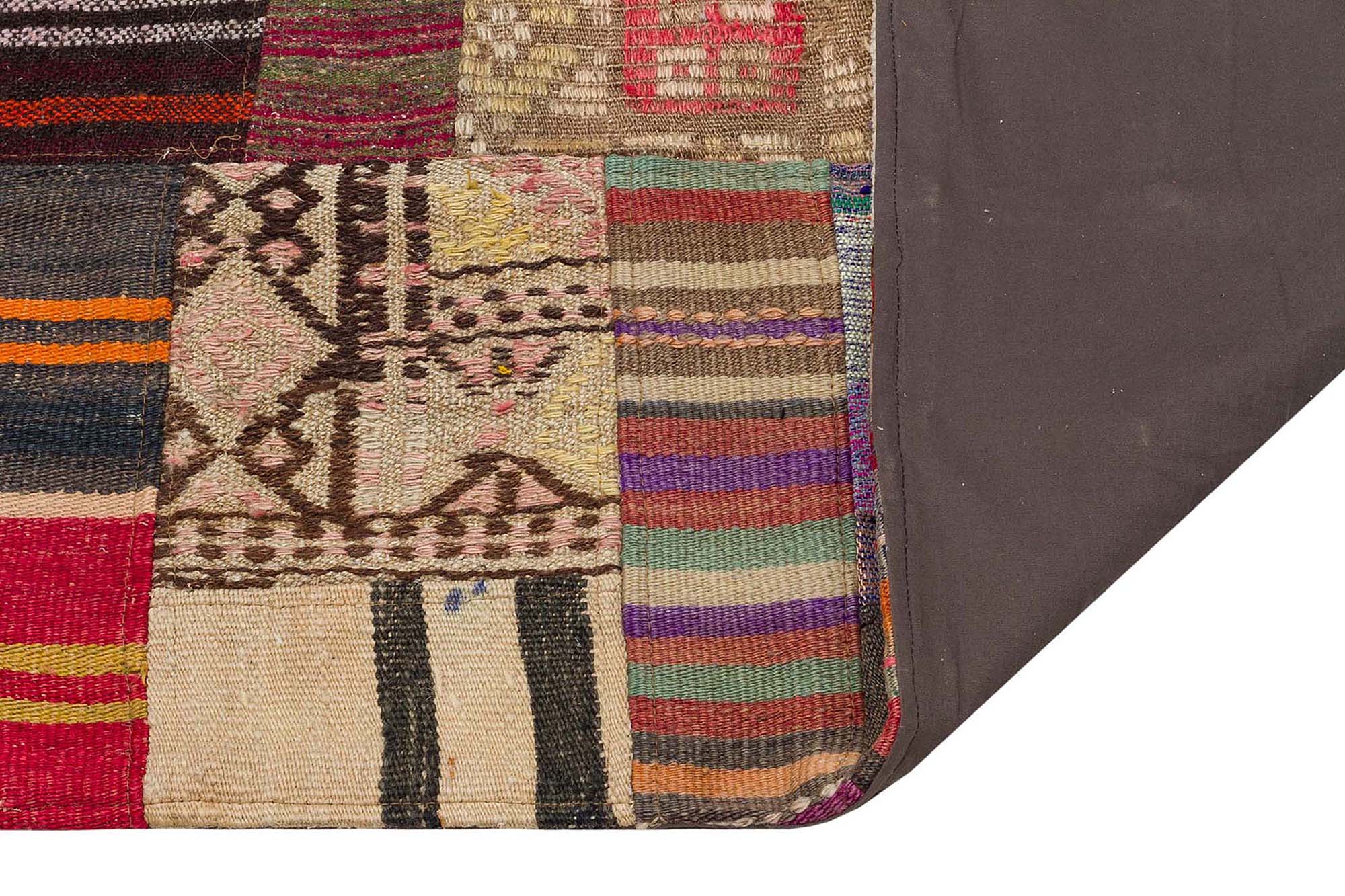 Klasik Modern Patchwork Eskitme El Dokuma Halı 155 x 243 cm 6184 - Görsel 2
