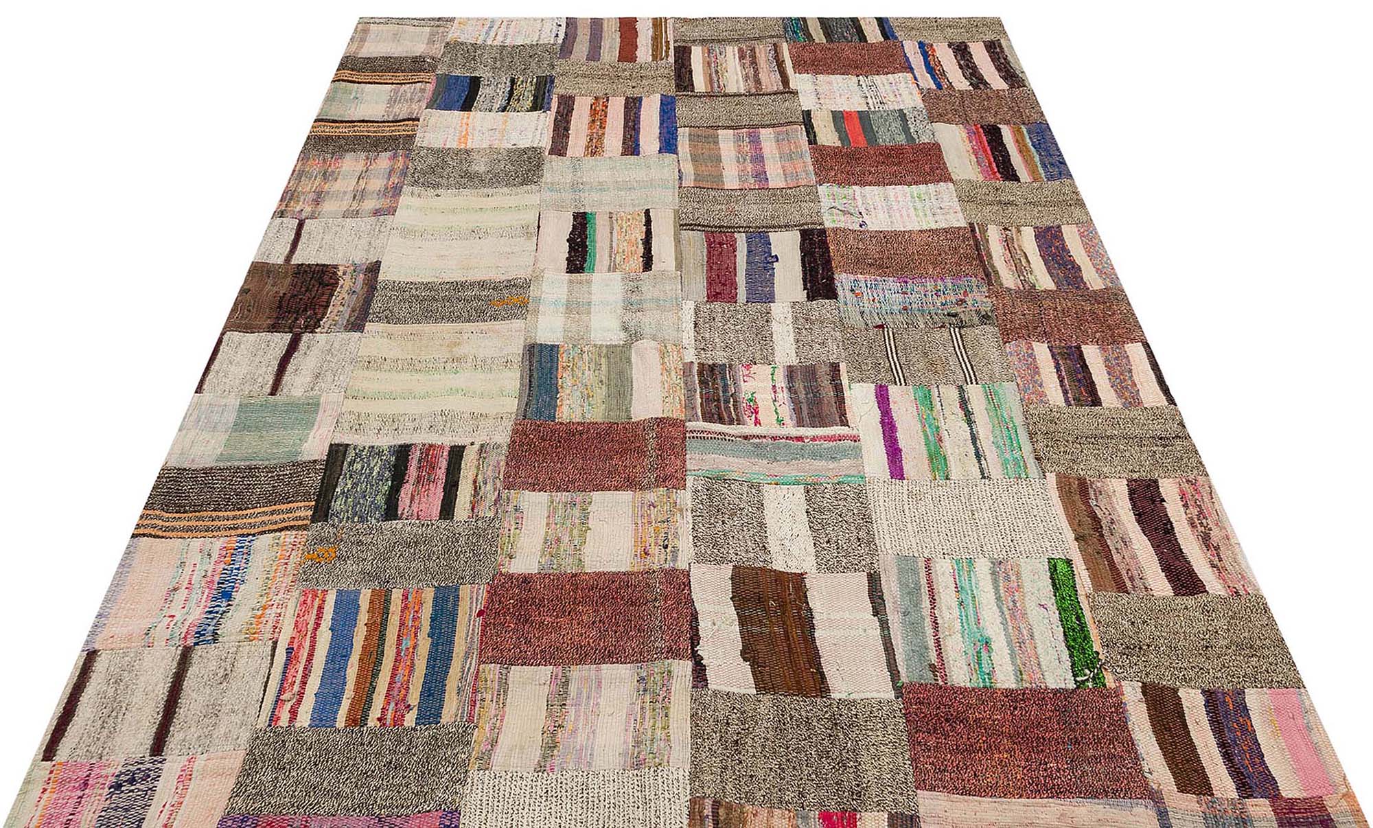 Patchwork Eskitme El Dokuma Halı 167 x 225 cm 6185