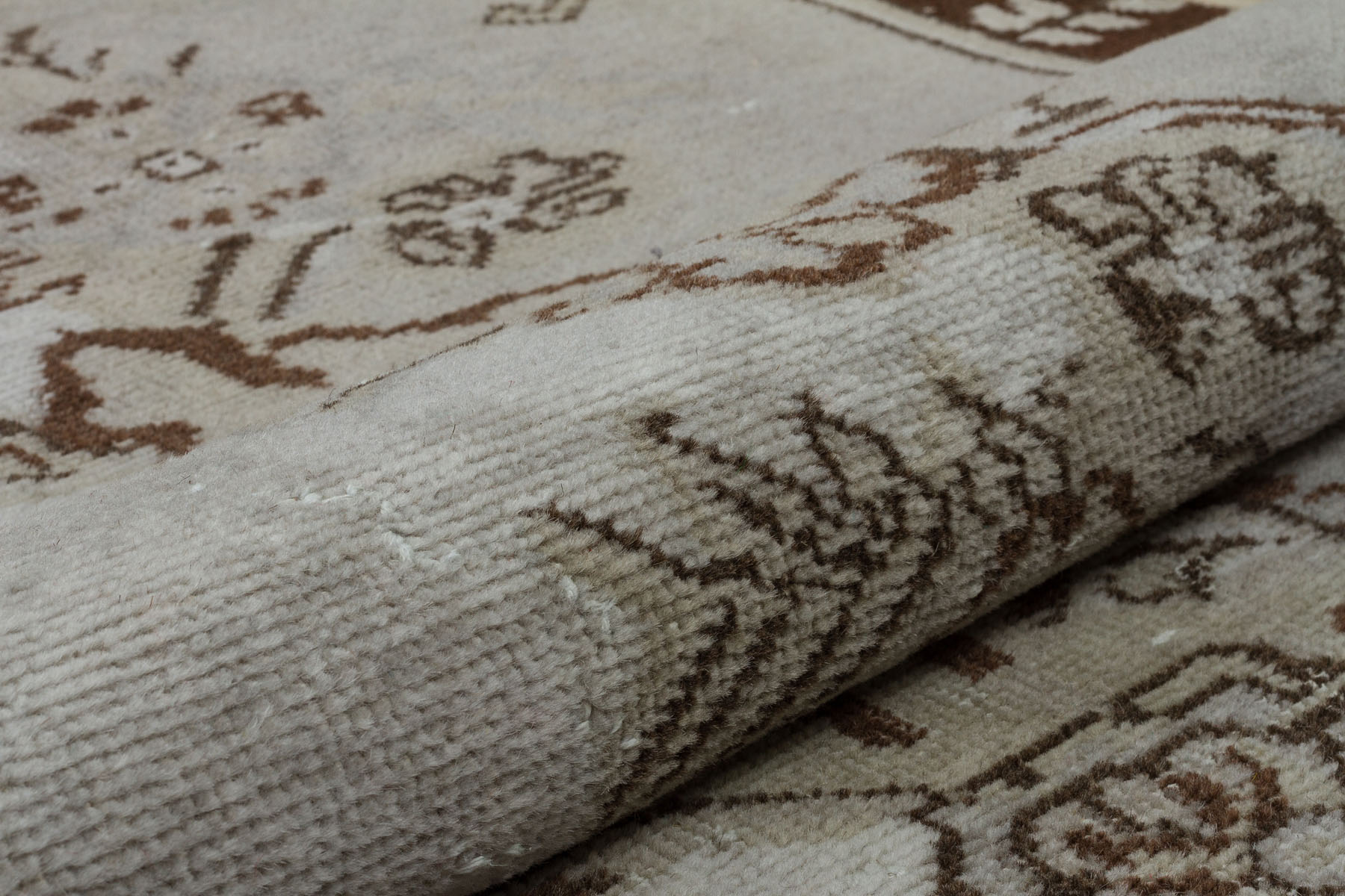 Authentic Hand-Woven Distressed Vintage Rug — detail view 3, handmade vintage rug