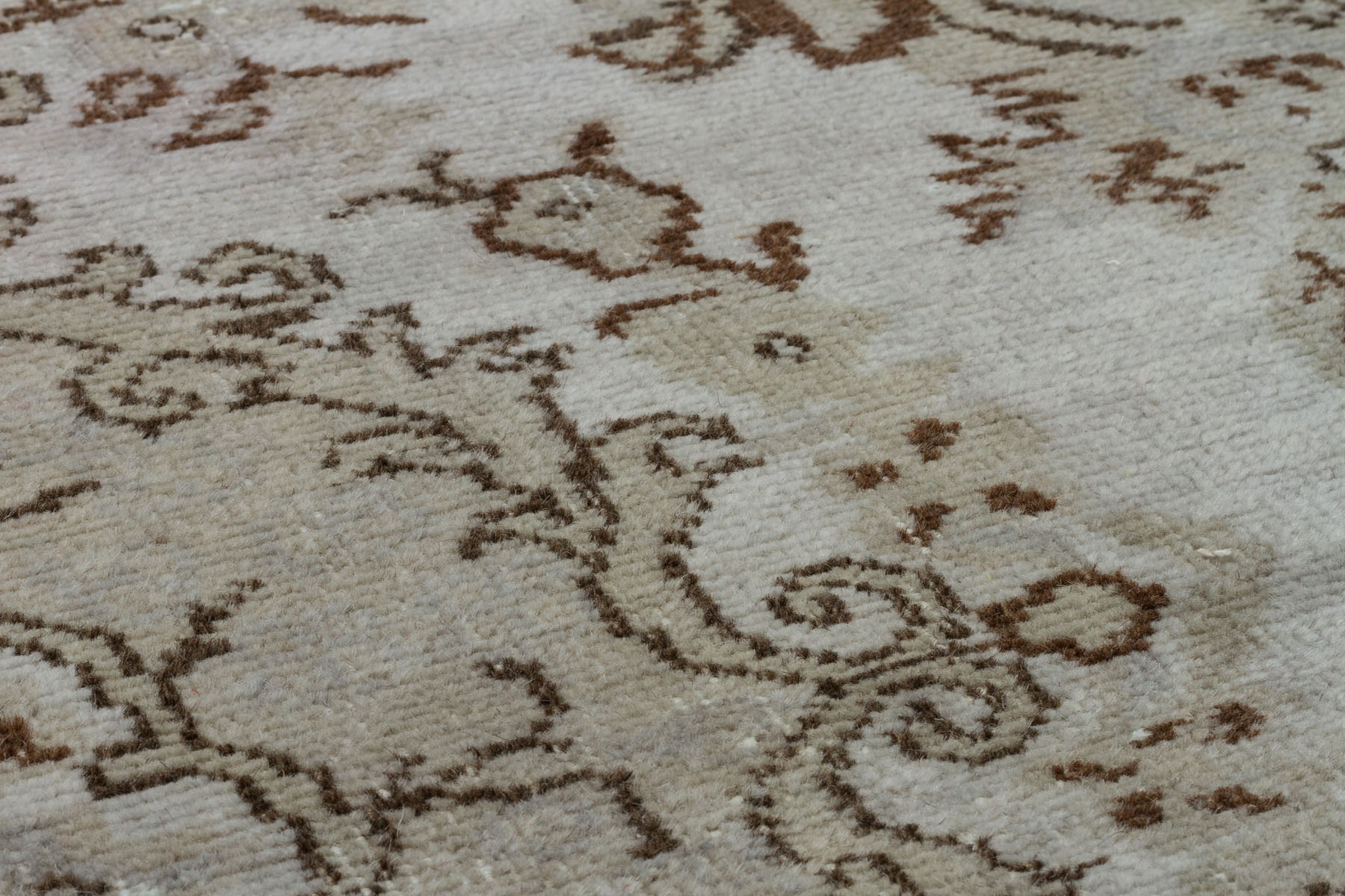 Authentic Hand-Woven Distressed Vintage Rug — detail view 4, handmade vintage rug