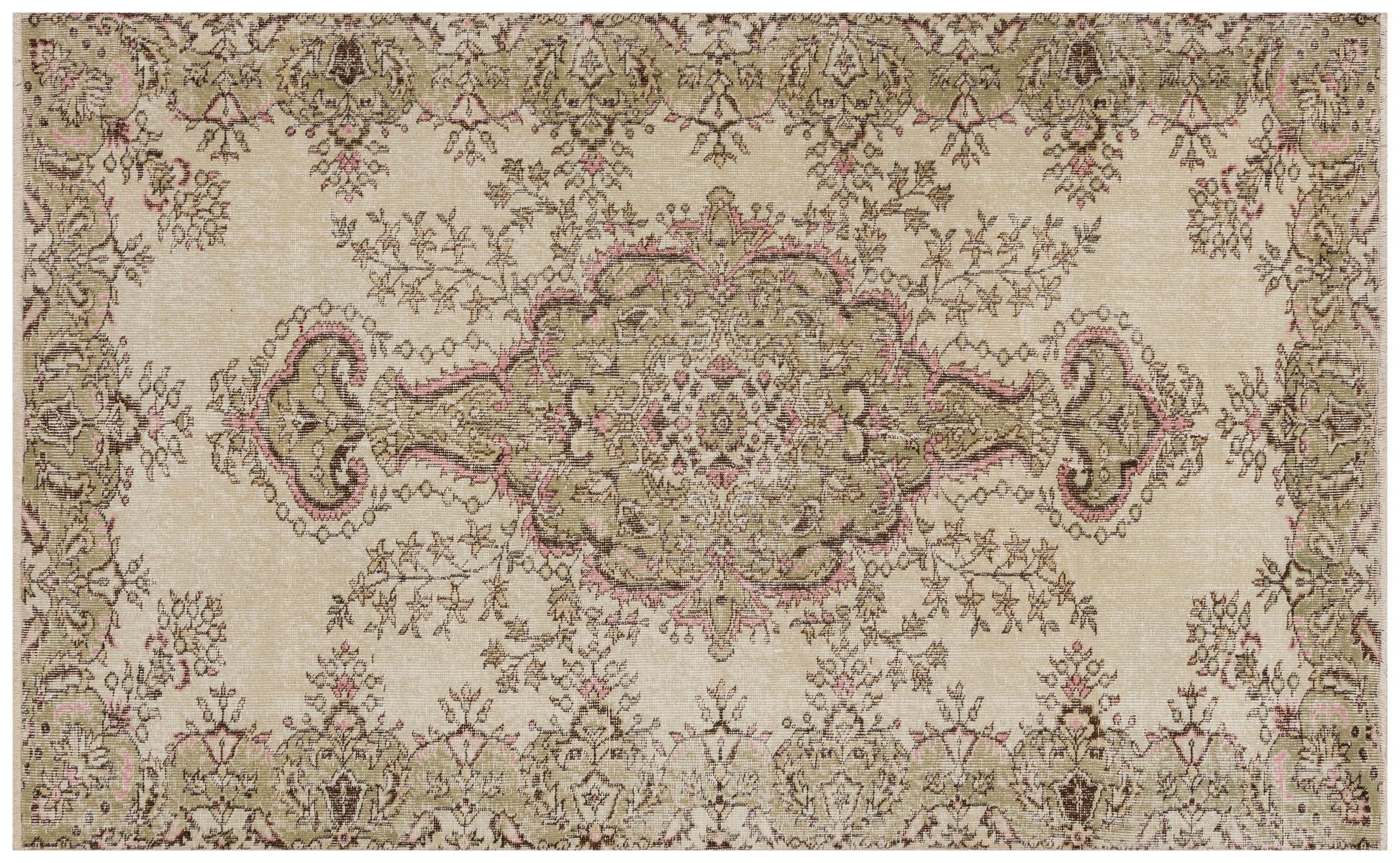 Authentic Hand-Woven Distressed Vintage Rug, vintage rug, Handmade, hand-knotted wool, size 154 × 250 cm, from Demirci