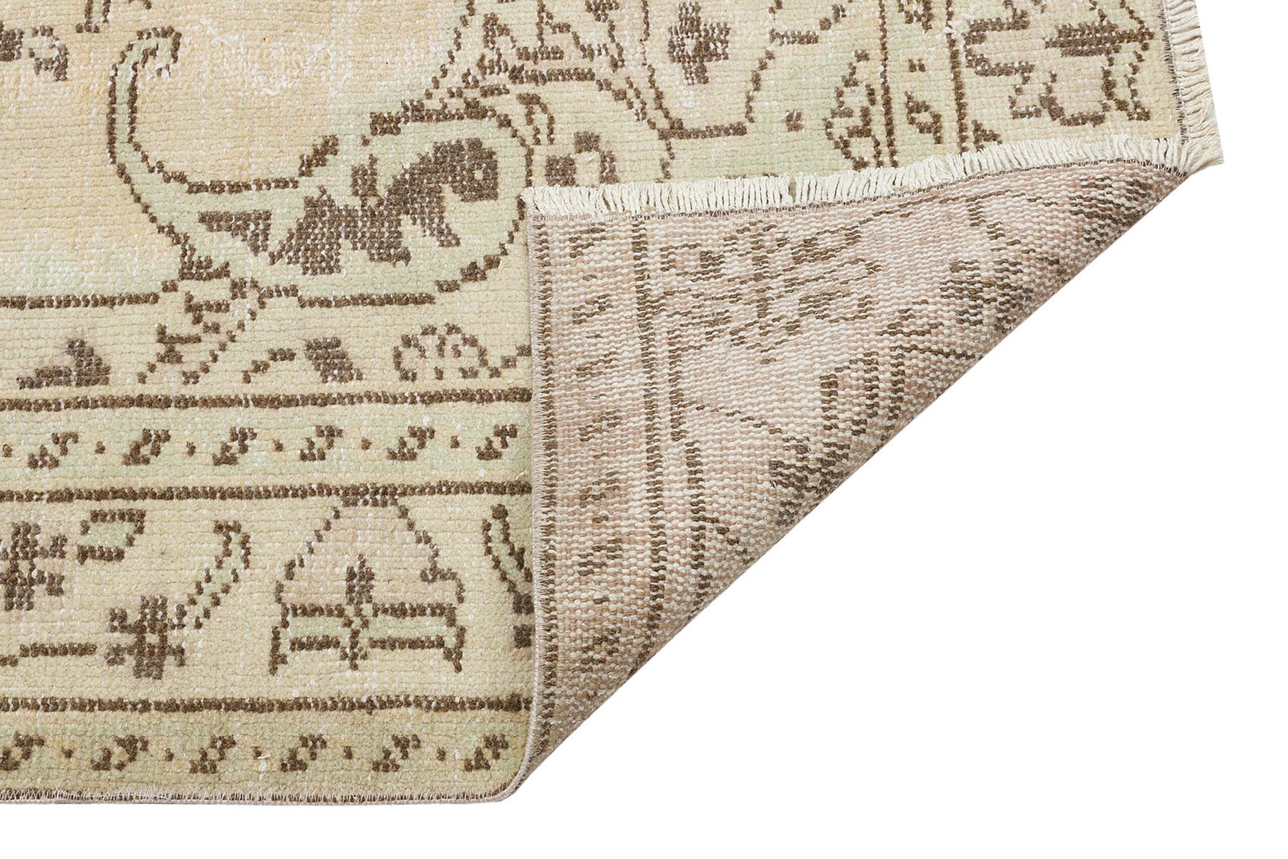 Unique Anatolian Vintage Distressed Hand-Woven Rug — detail view 3, handmade vintage rug