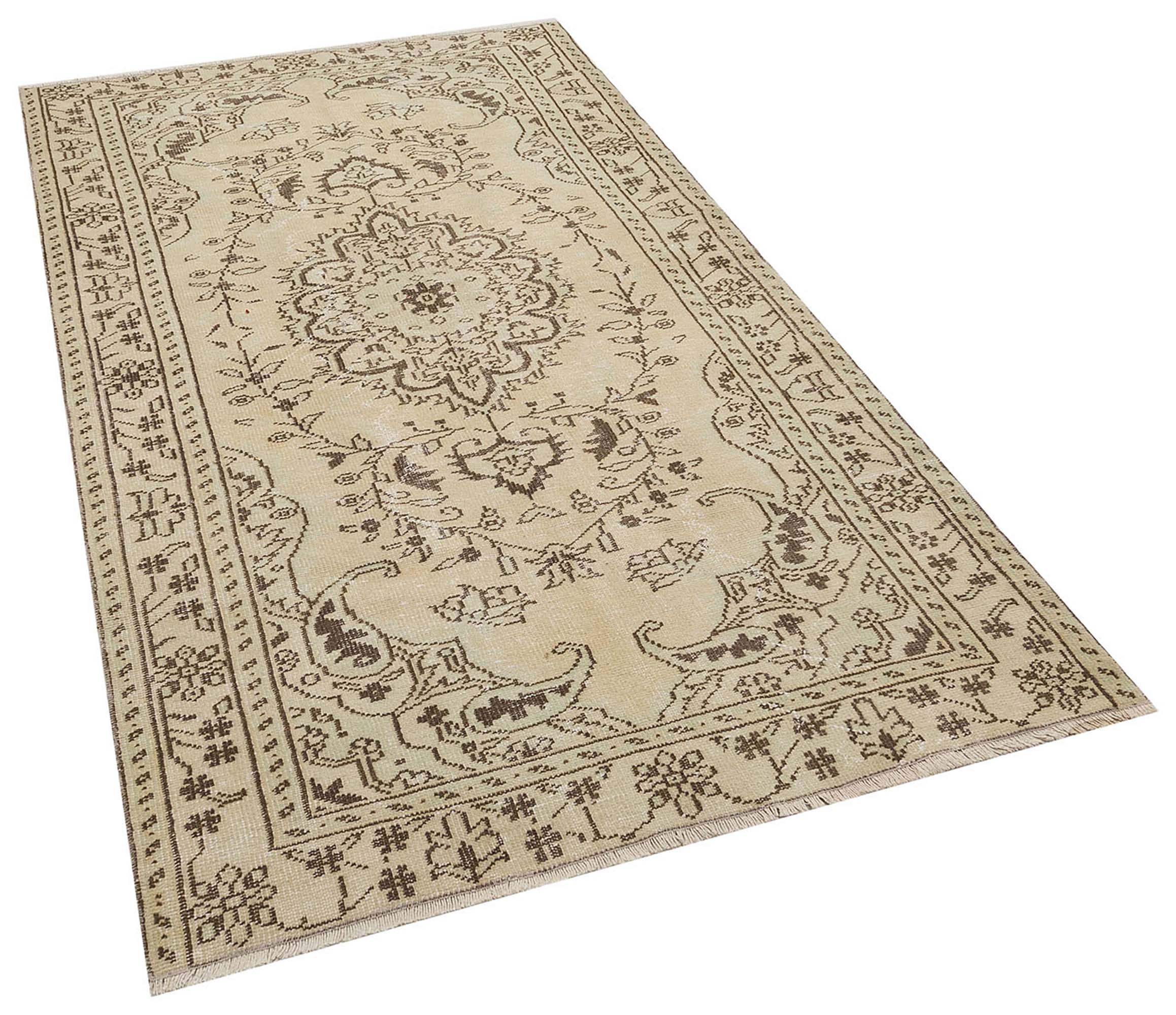 Unique Anatolian Vintage Distressed Hand-Woven Rug, vintage rug, Handmade, hand-knotted silk, size 142 × 246 cm, from Kayseri