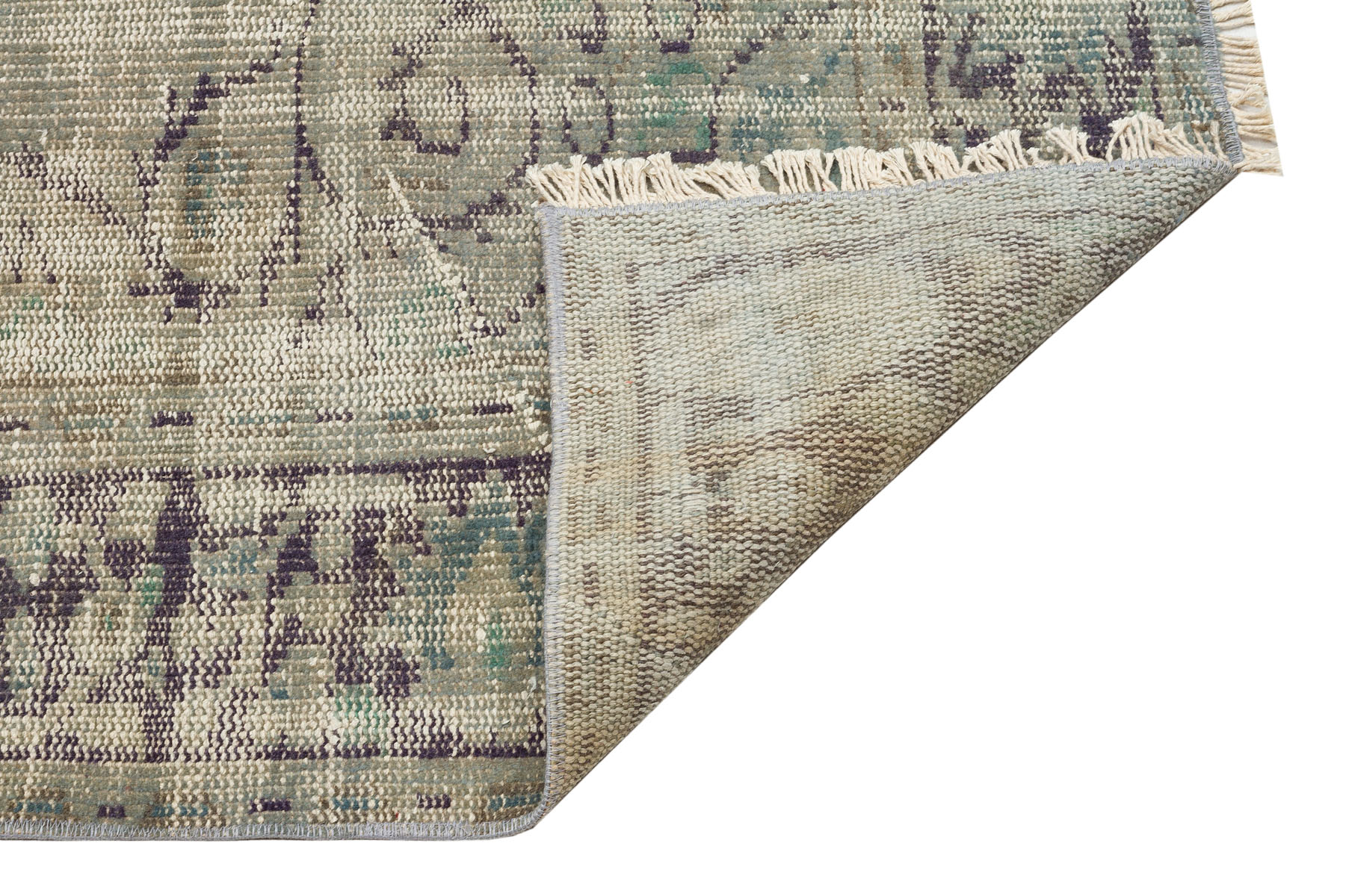 Classic, Modern, Vintage, Distressed, Handwoven Rug — detail view 3, handmade vintage rug