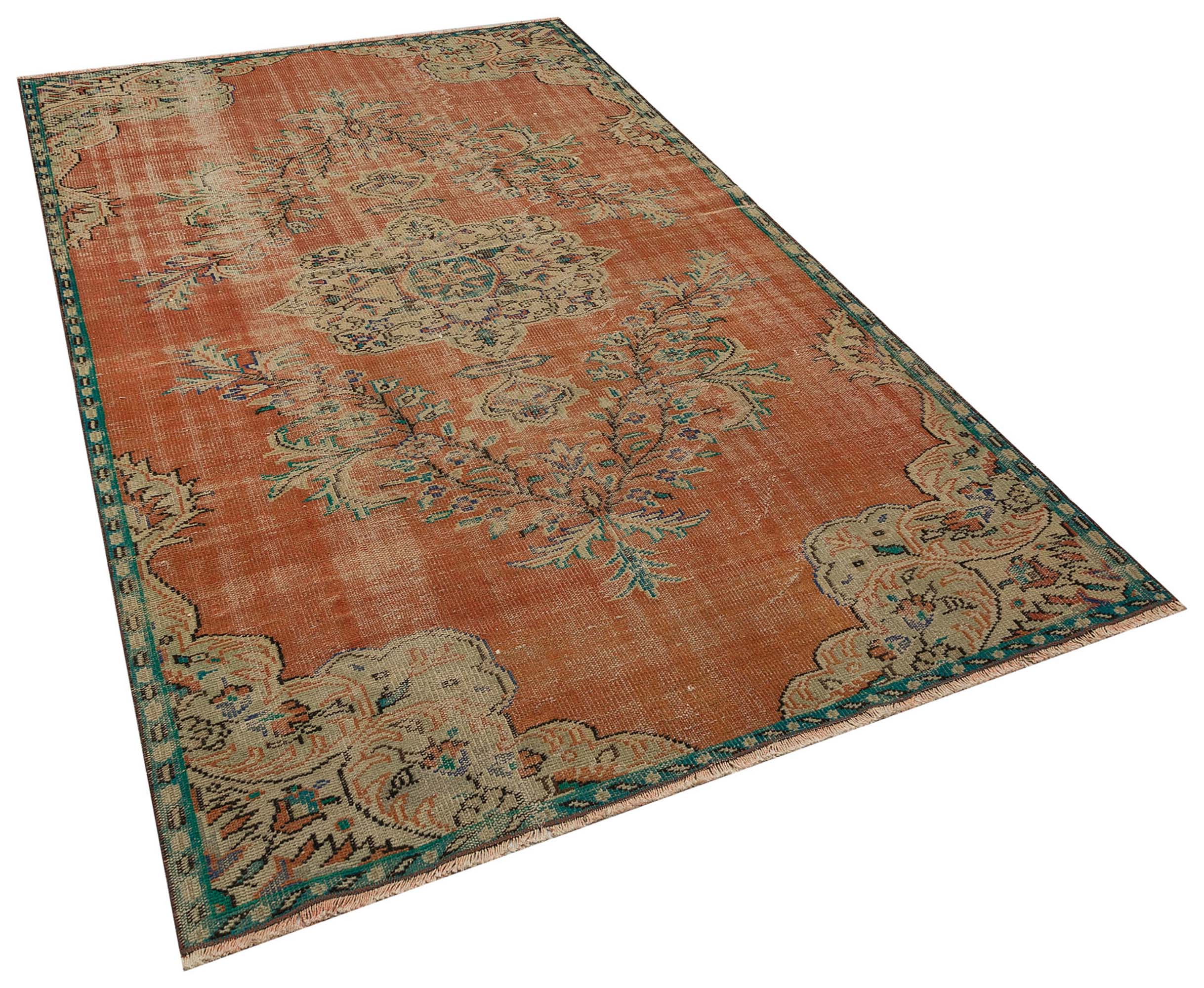 Klasik Modern Vintage Eskitme Halı 168 x 290 cm 8626