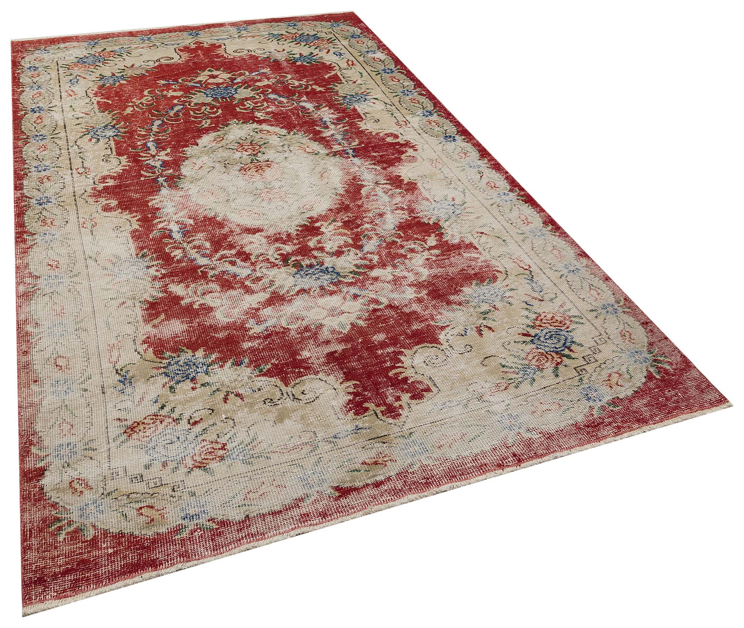 Exclusive Vintage Distressed Hand-Woven Rug, vintage rug, Handmade, hand-knotted wool & silk, size 173 × 290 cm, from Kayseri