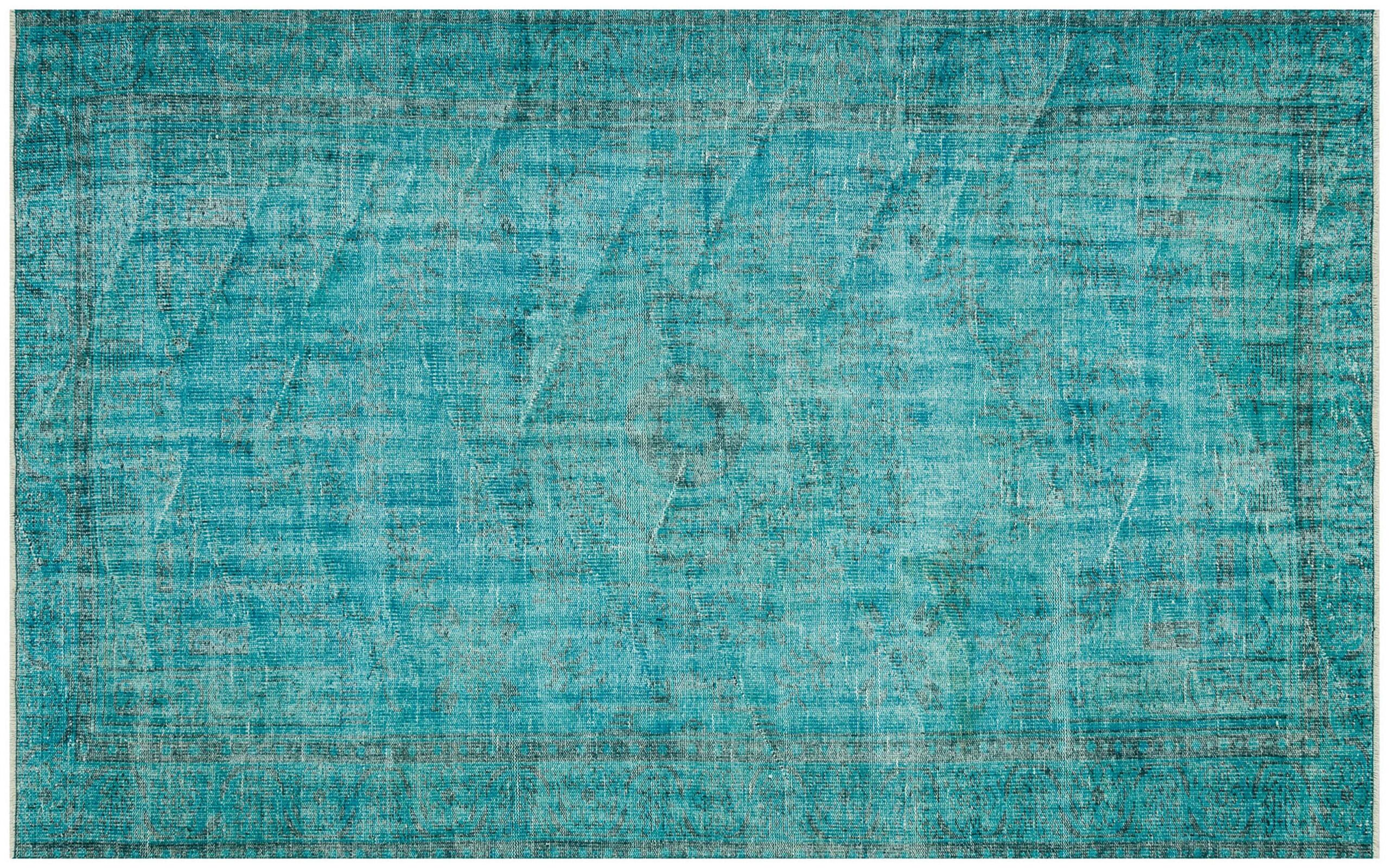 Vintage Distressed Hand-Woven Rug, Ice Blue — detail view 3, handmade vintage rug