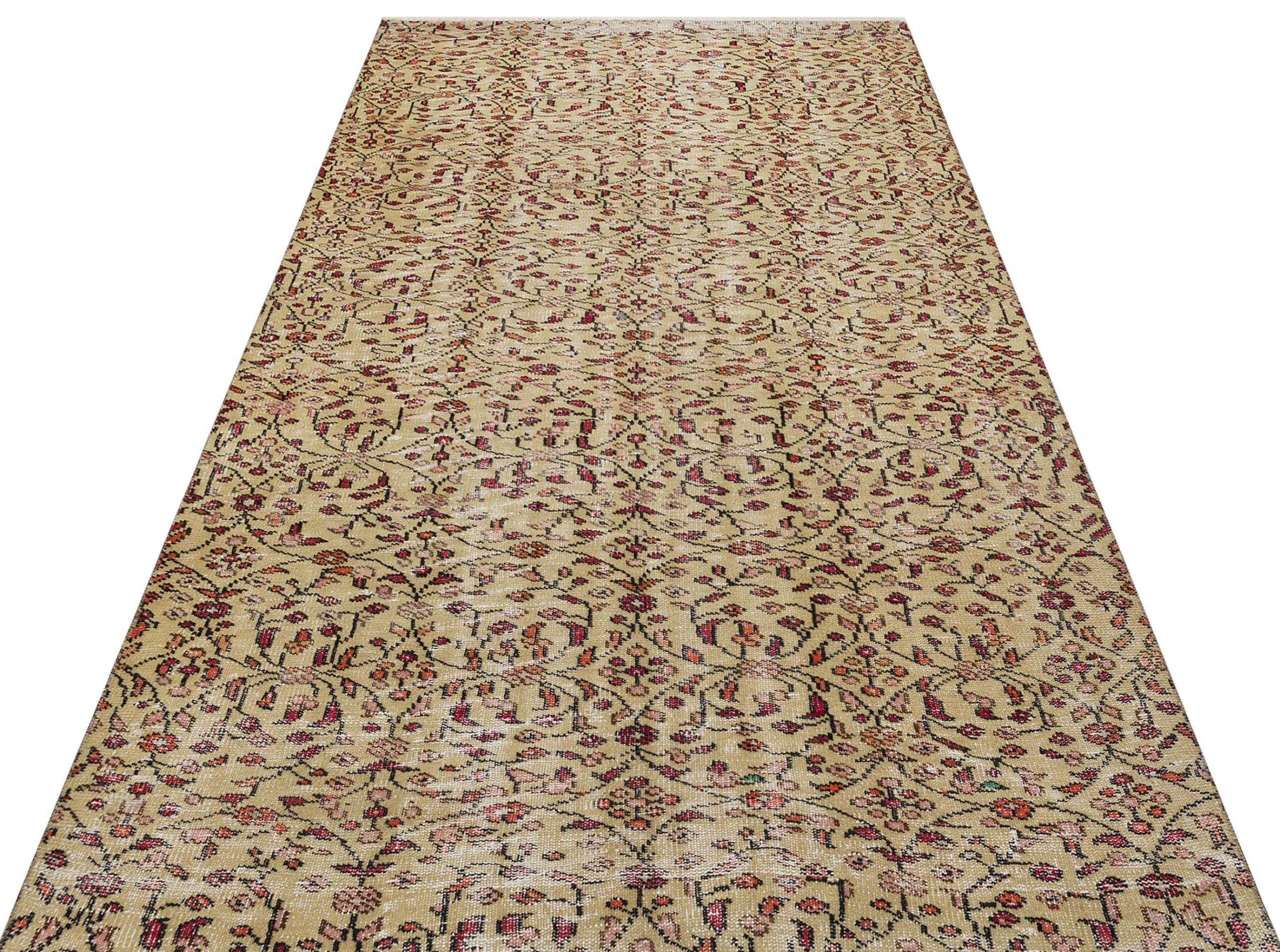 Eskitme El Dokuma Vintage Halı 152 x 265 cm 8735