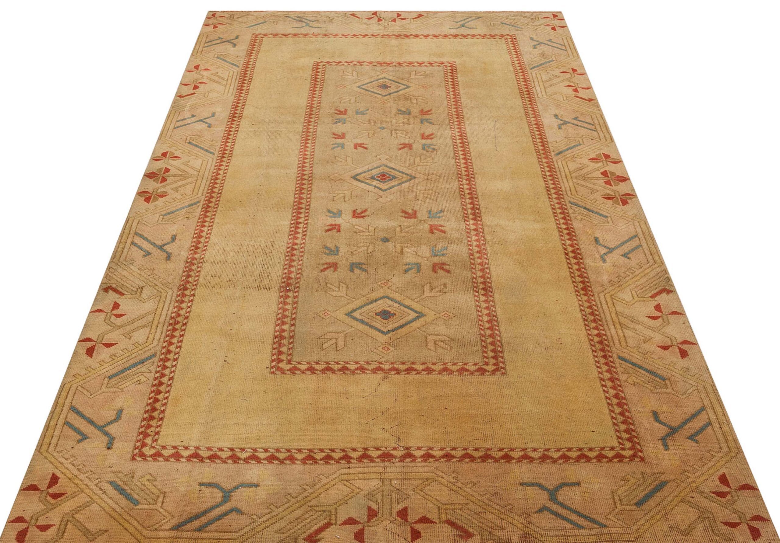 Vintage El Dokuma Eskitme Halı 150 x 232 cm 8776