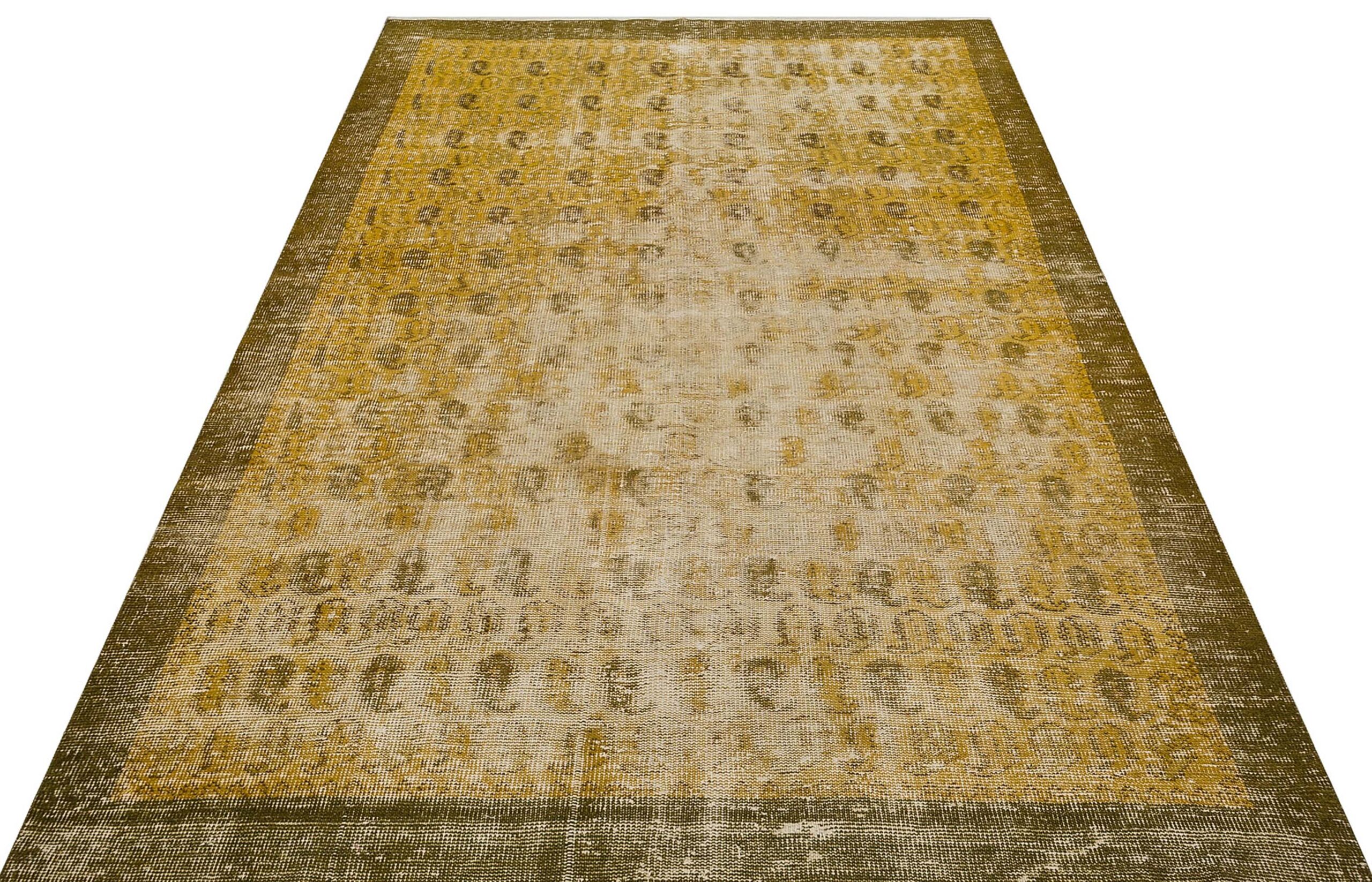 Distressed Vintage Hand-Woven Rug, vintage rug, Handmade, hand-knotted wool, size 173 × 261 cm, from Anatolia