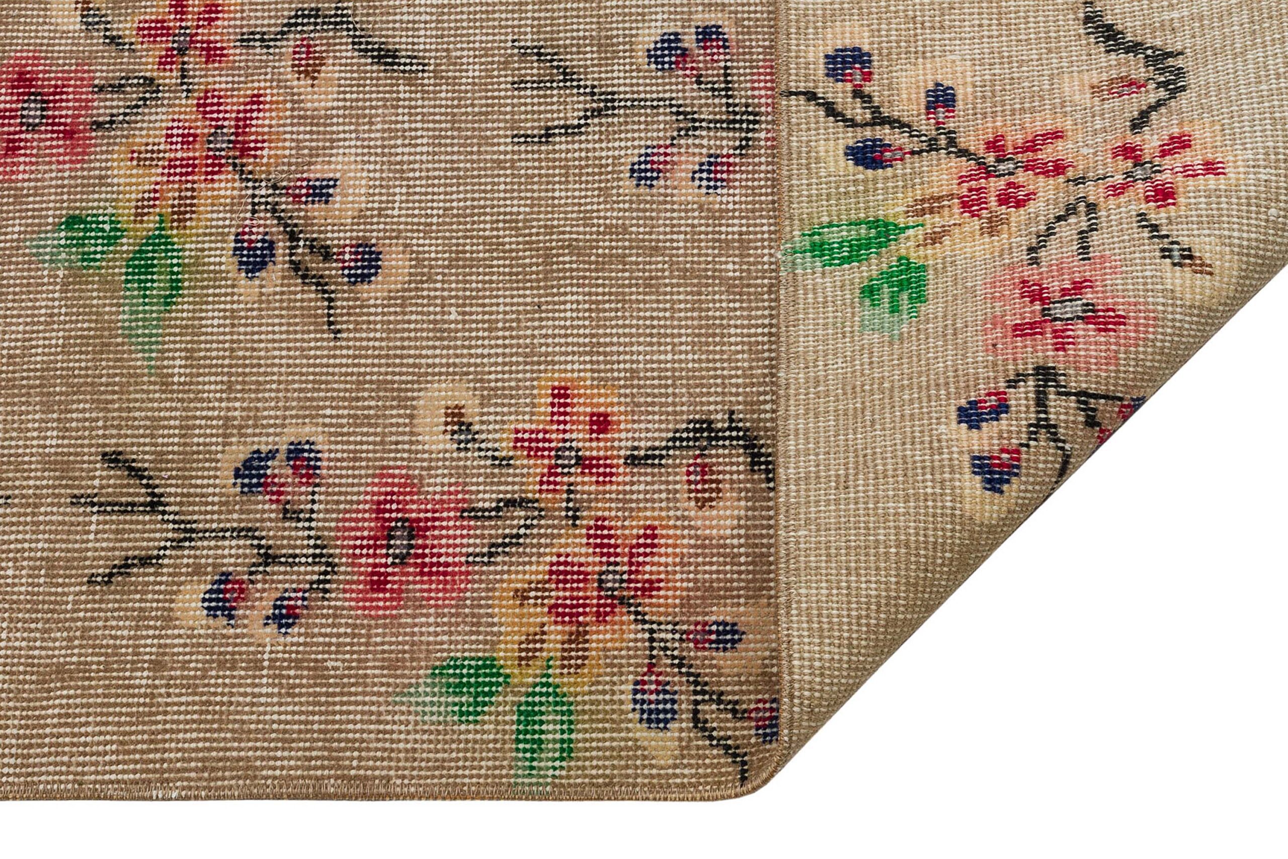 Distressed Handwoven Vintage Rug — detail view 3, handmade vintage rug