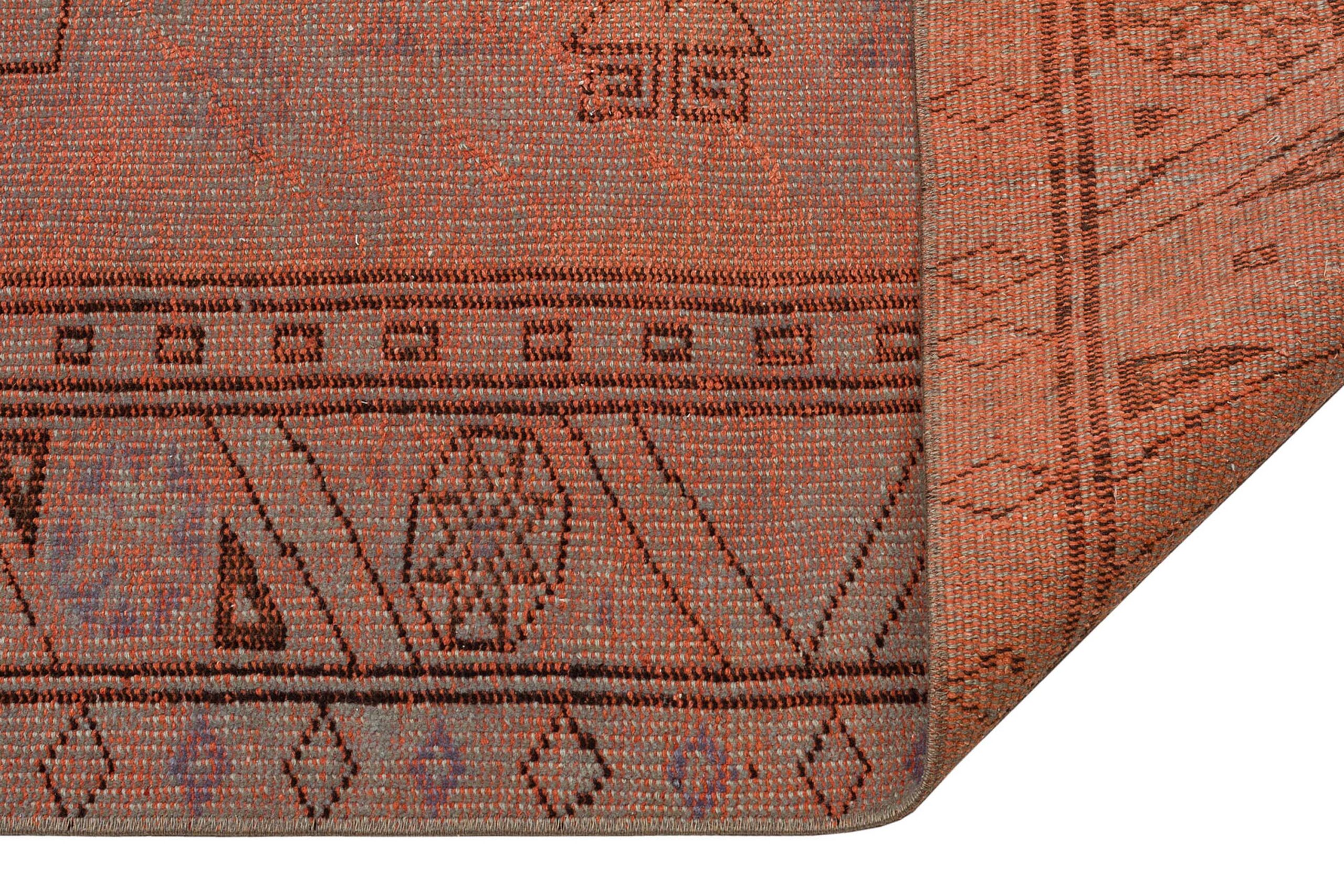 Hand-Woven Vintage Distressed Rug — detail view 3, handmade vintage rug