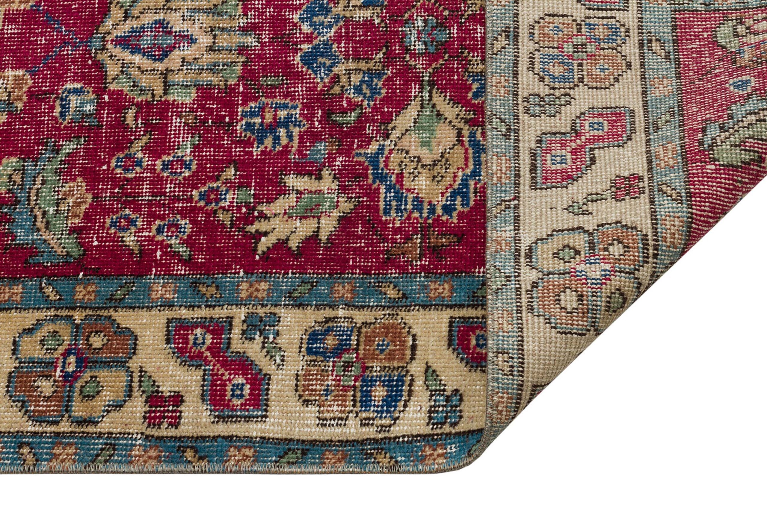 Handwoven Distressed Vintage Rug — detail view 3, handmade vintage rug