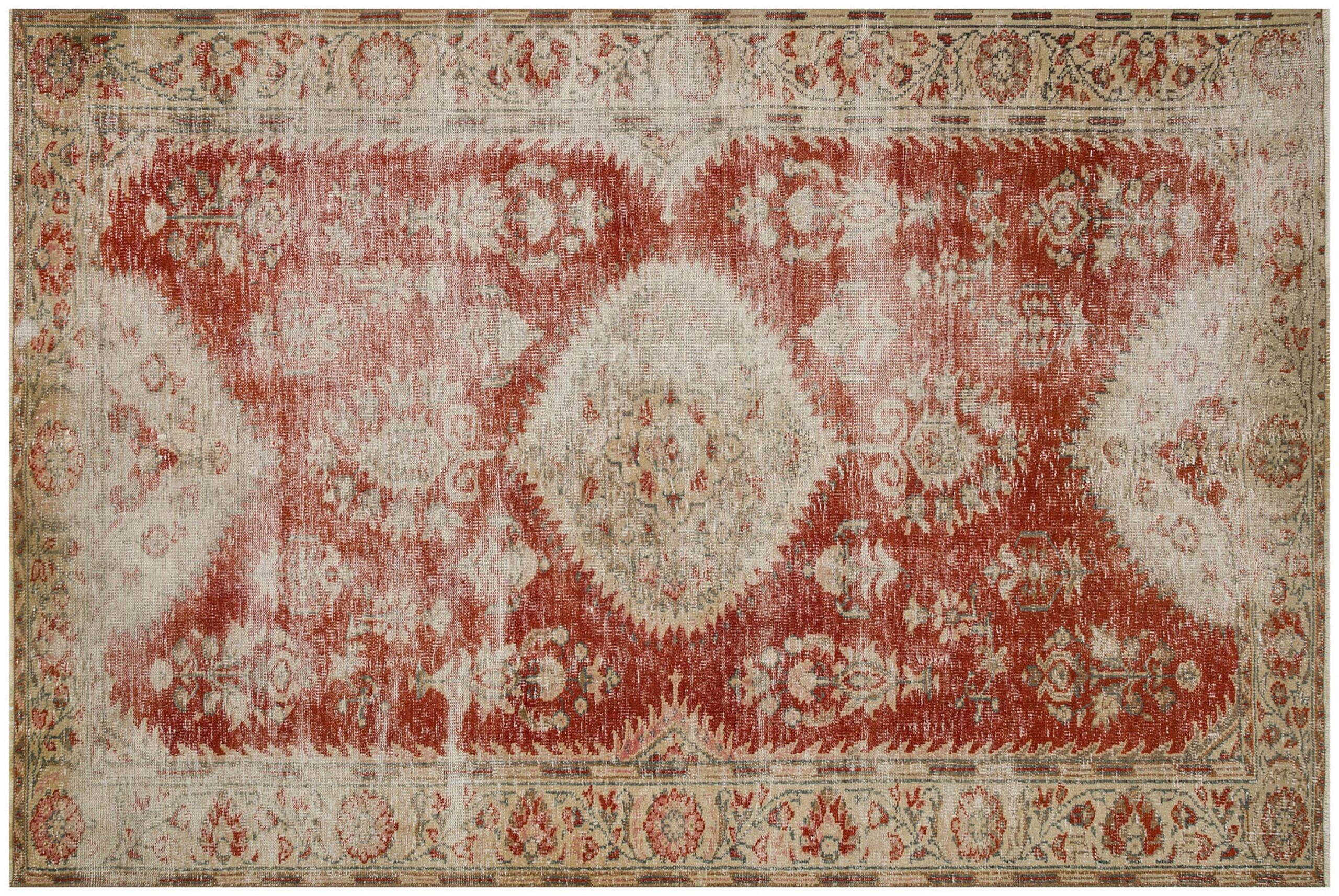 Handwoven Distressed Vintage Rug — detail view 3, handmade vintage rug