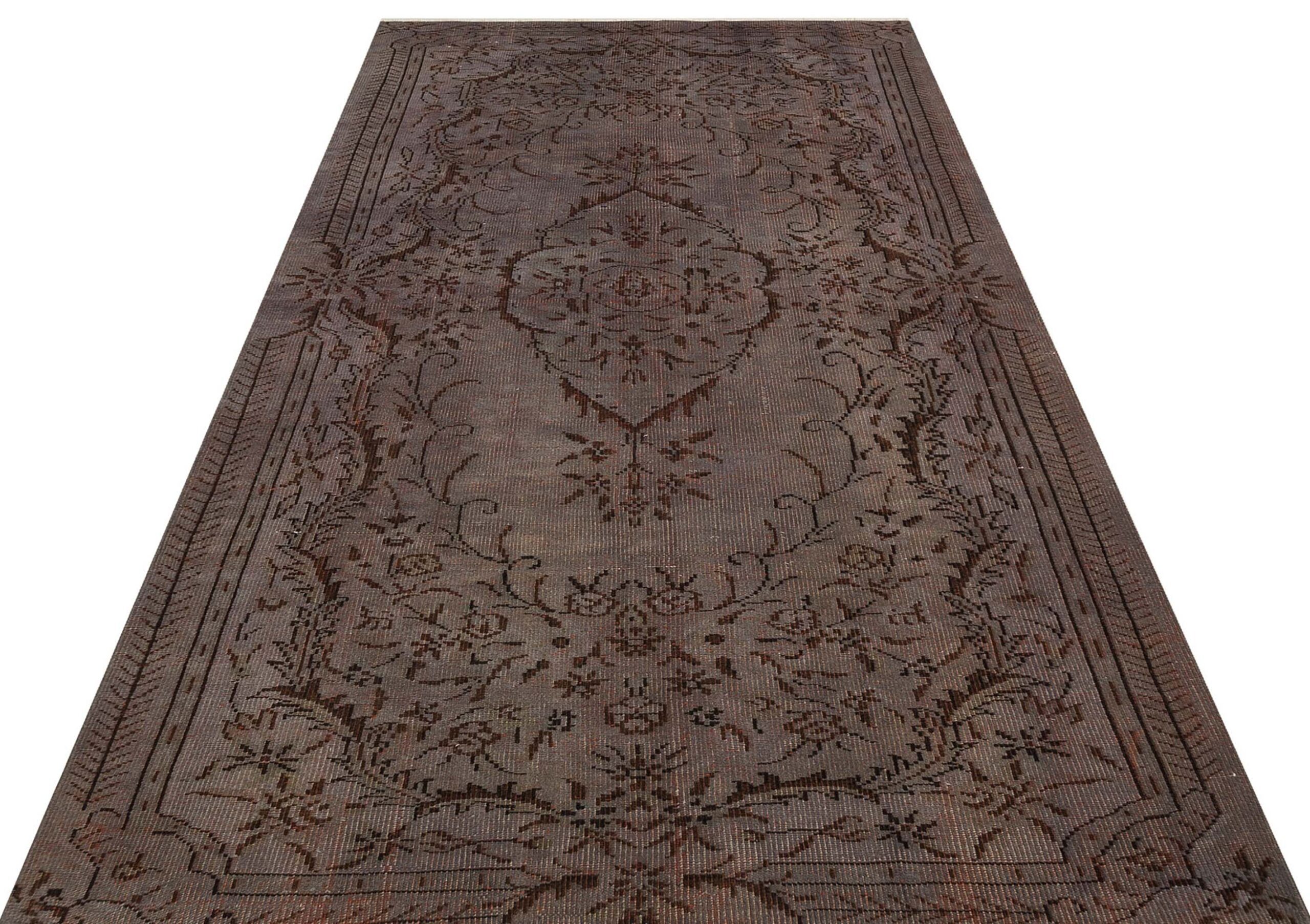 Unique Anatolian Vintage Distressed Hand-Woven Rug — detail view 4, handmade vintage rug